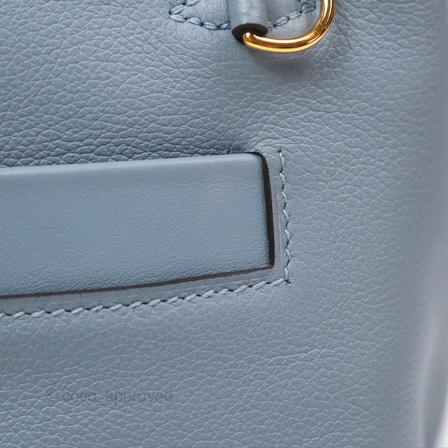 Hermès 24/24 21 Mini Bleu Lin J7 Evercolor/ Swift Gold Hardware