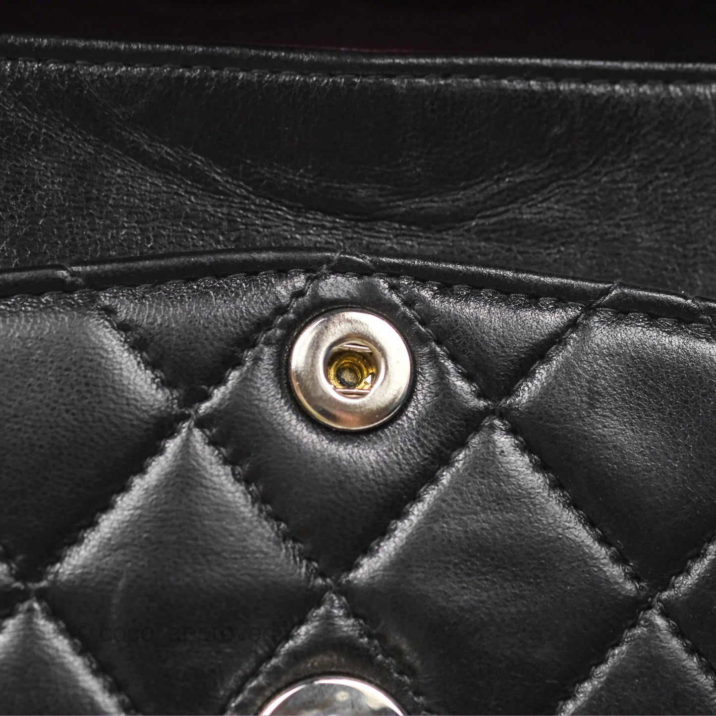 Chanel Vintage Small Classic Flap Black Lambskin Silver Hardware