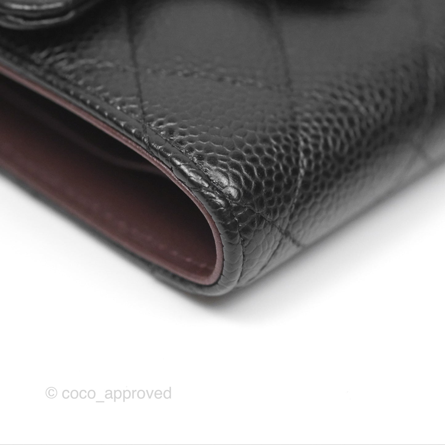 Chanel Classic Short Flap Wallet Black Caviar Silver Hardware