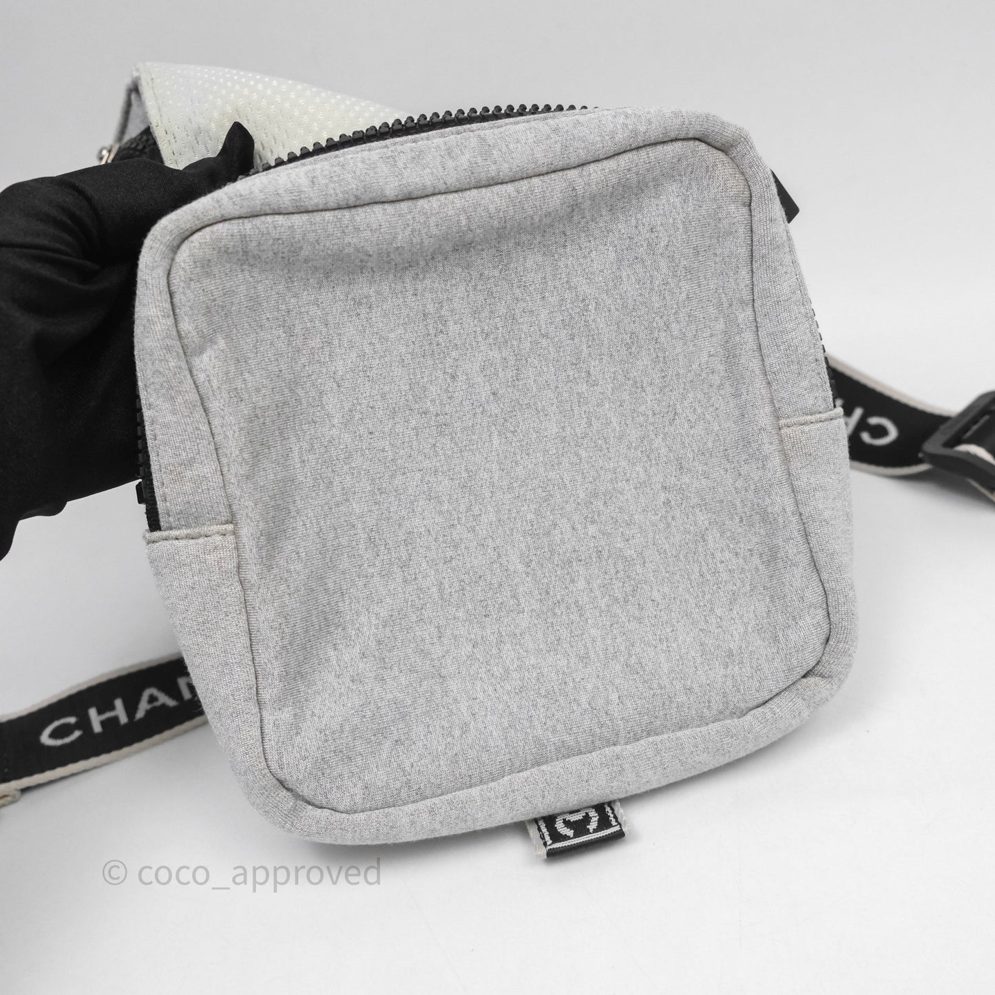 Chanel CC Logo Sport Waist Bag Grey