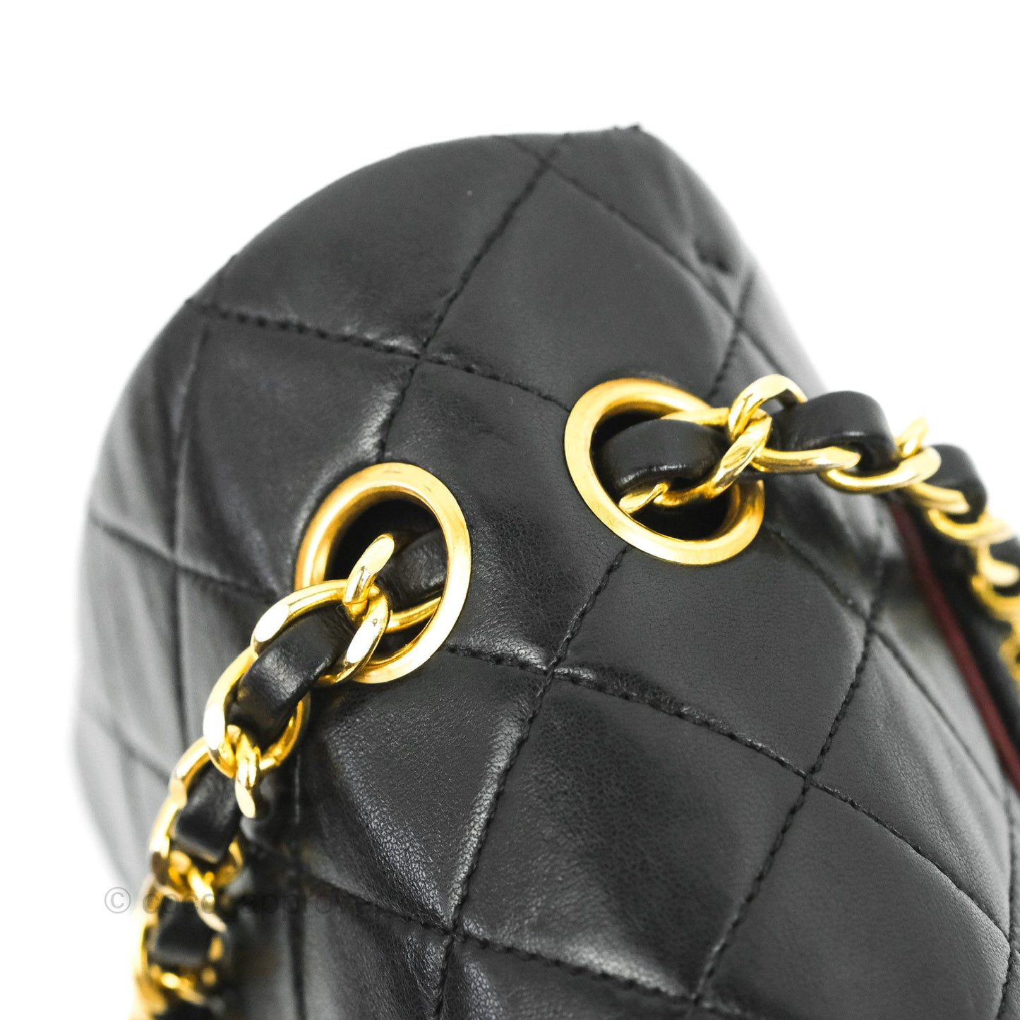 Chanel Vintage Medium Double Flap Black Lambskin 24K Gold Hardware