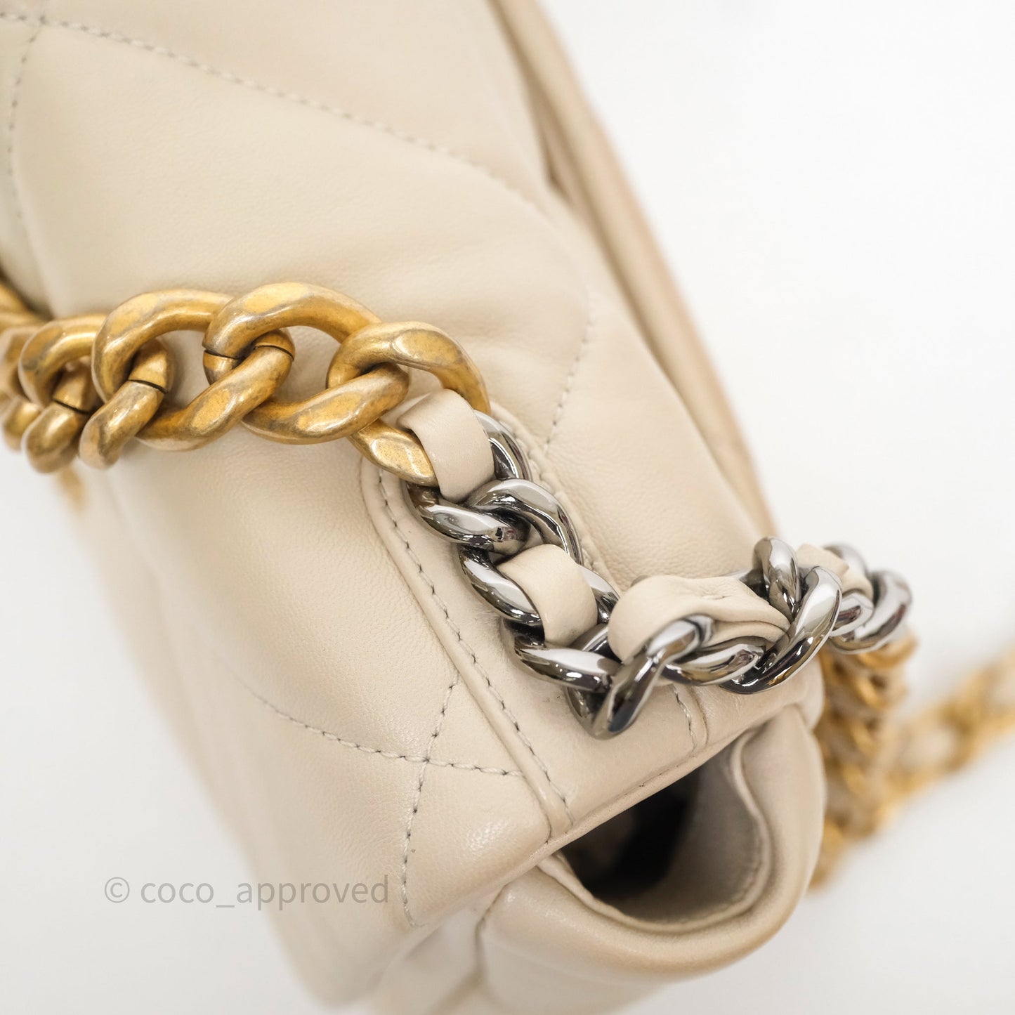 Chanel 19 Small Ivory Mixed Hardware