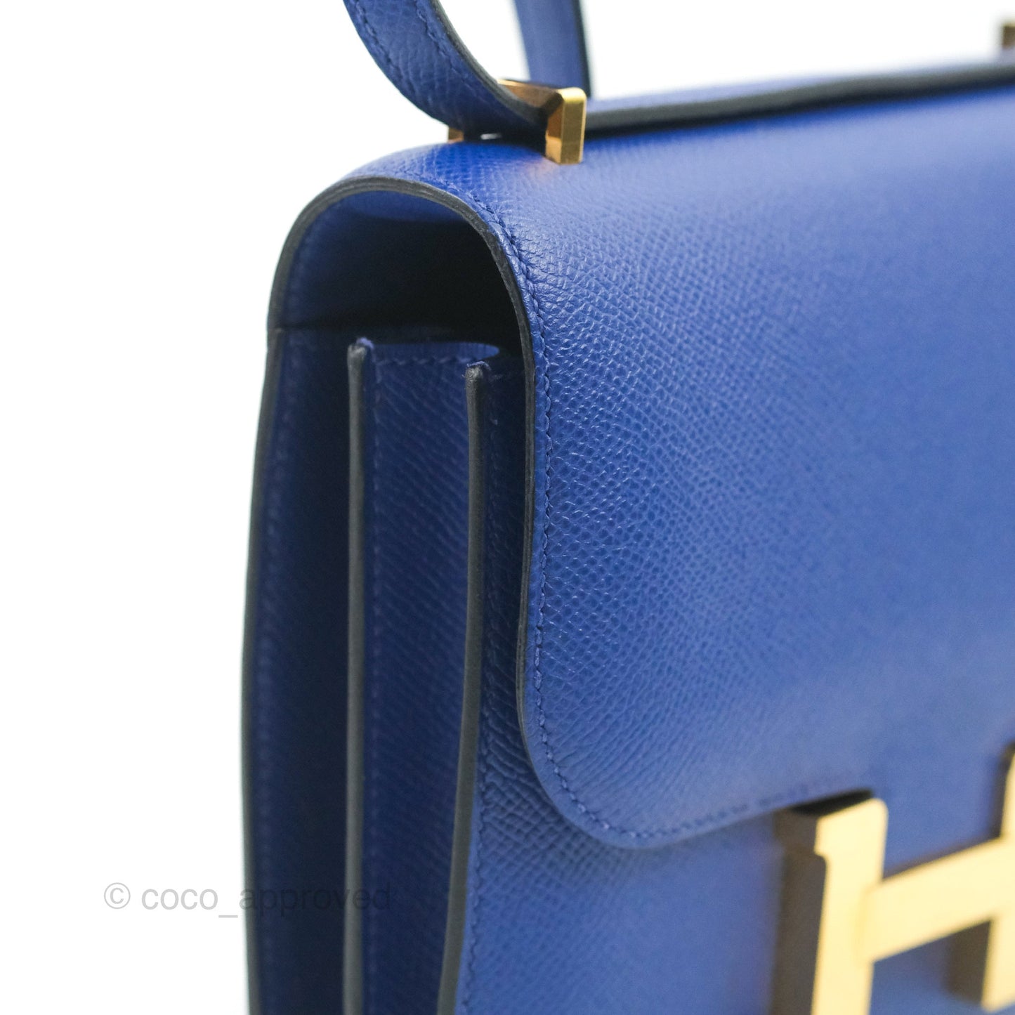 Hermès Constance Mini 18cm Bleu Electric Epsom Gold Hardware