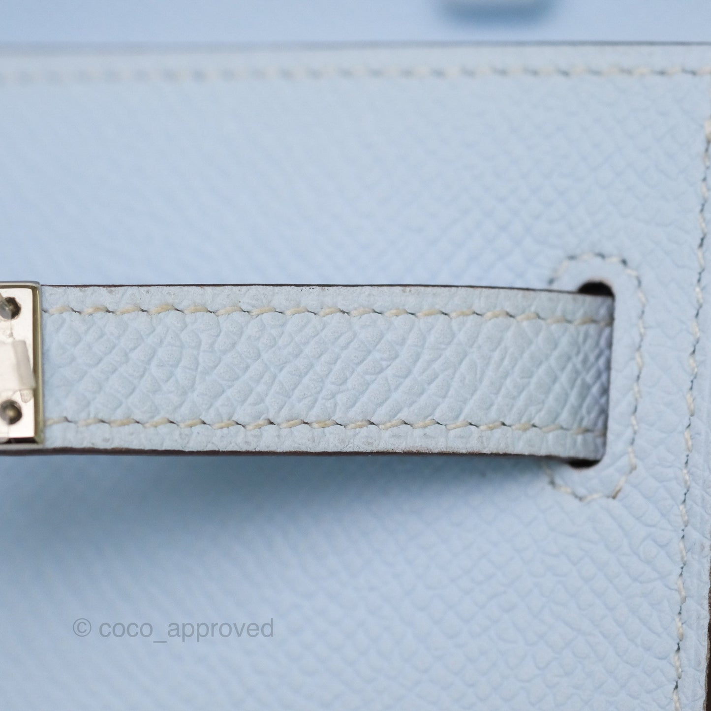 Hermès Kelly To Go Wallet Bleu Brume T0 Epsom Palladium Hardware