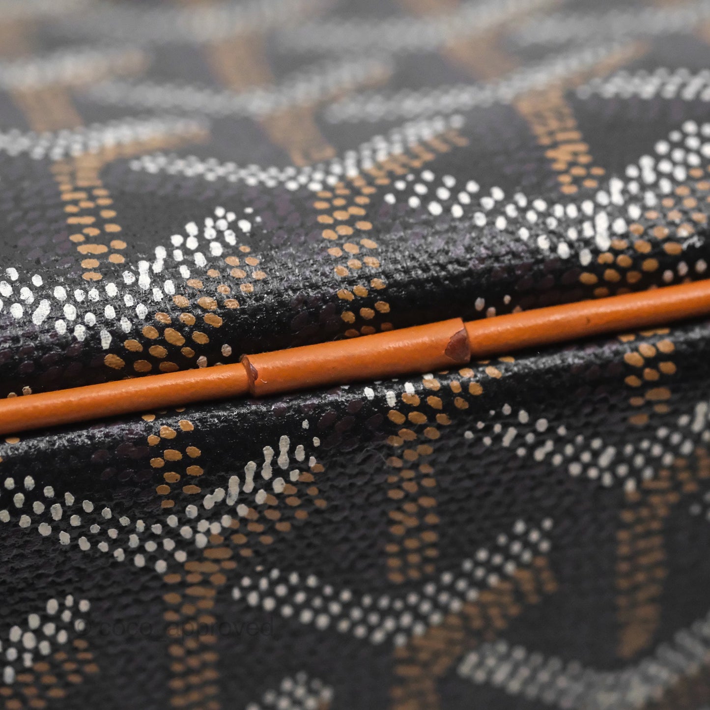Goyard Saint Martin Bag Goyardine Canvas Black/ Tan