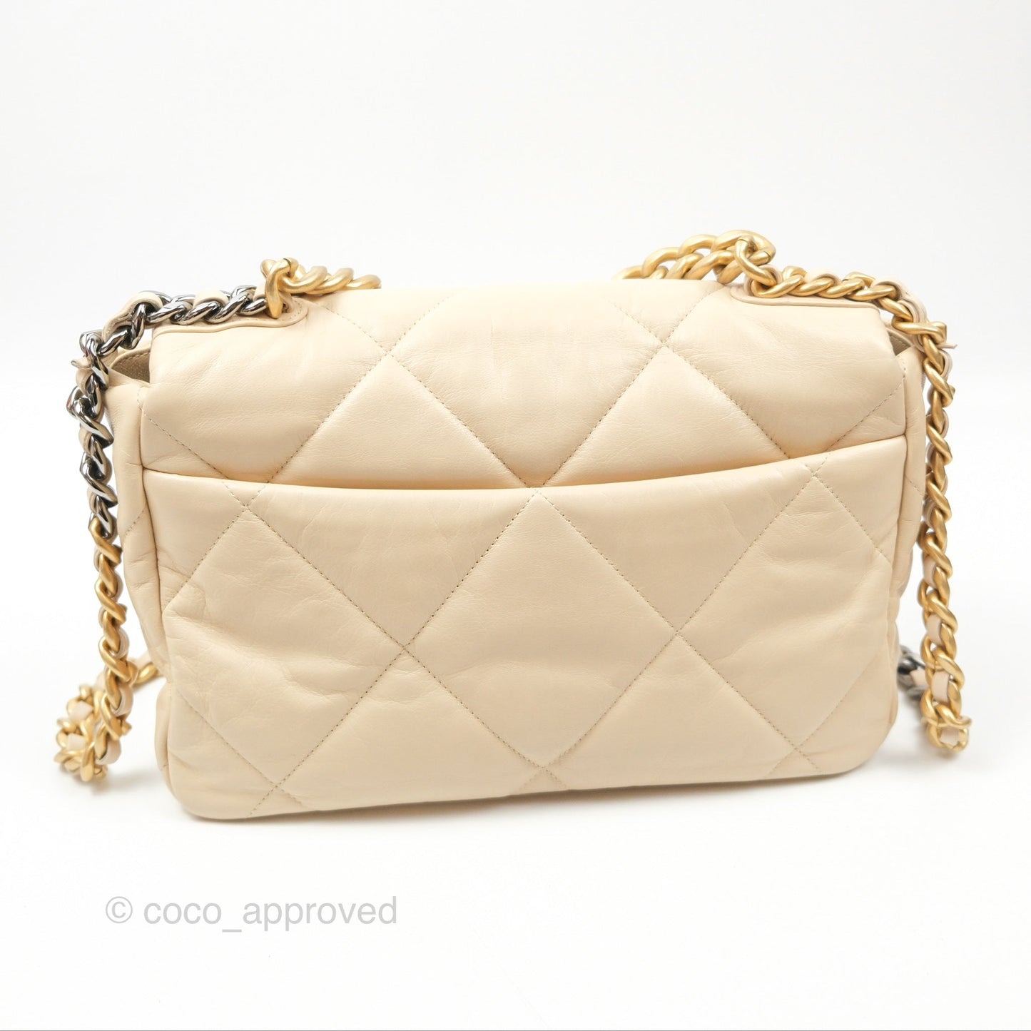 Chanel 19 Medium Beige Mixed Hardware