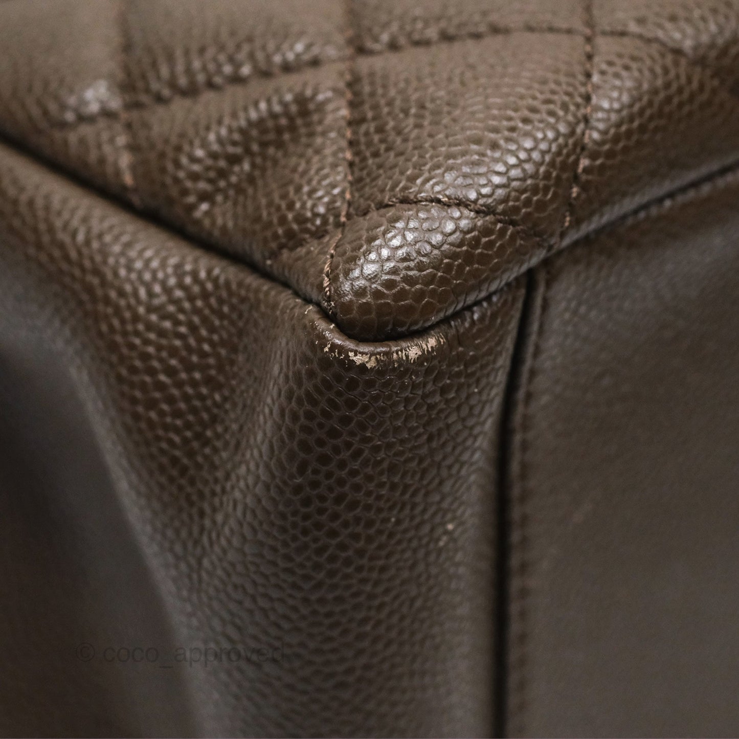 Chanel GST Chocolate Brown Caviar Silver Hardware