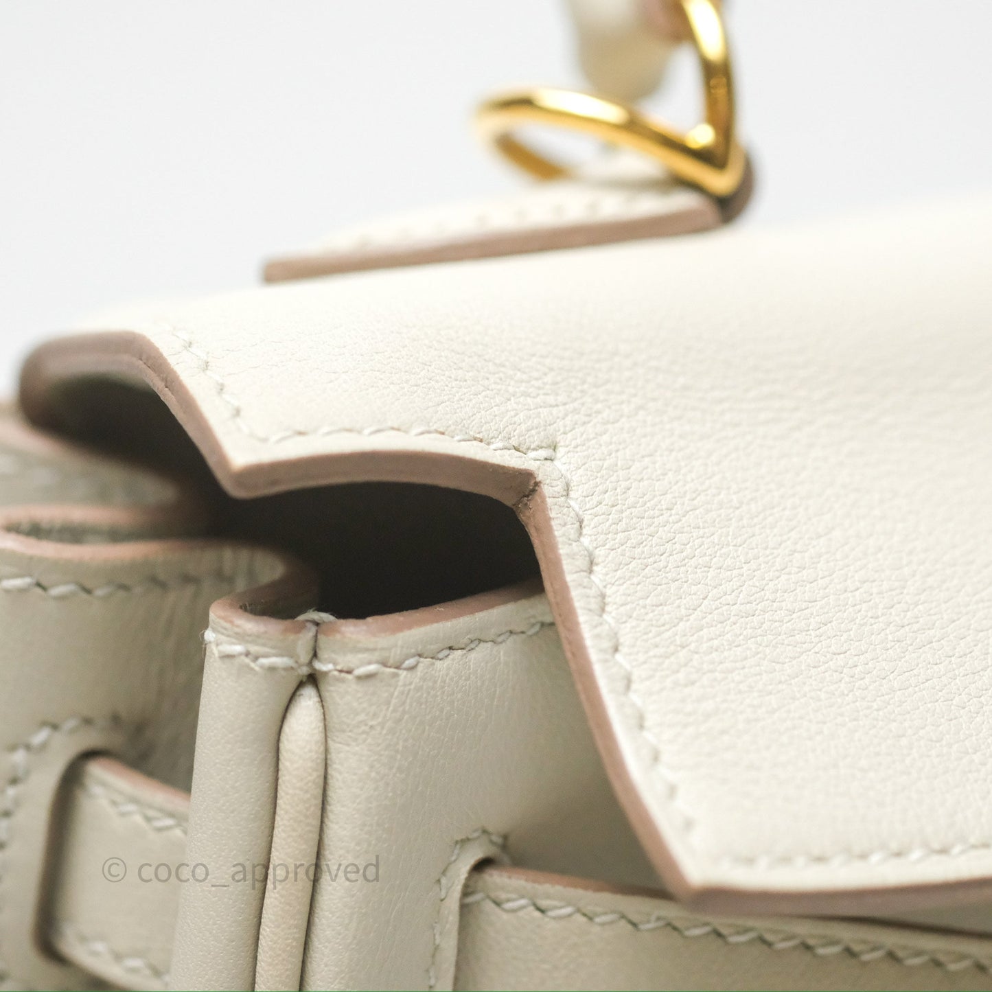 Hermès Retourne Swift Kelly 25 Gris Perle 80 Gold Hardware
