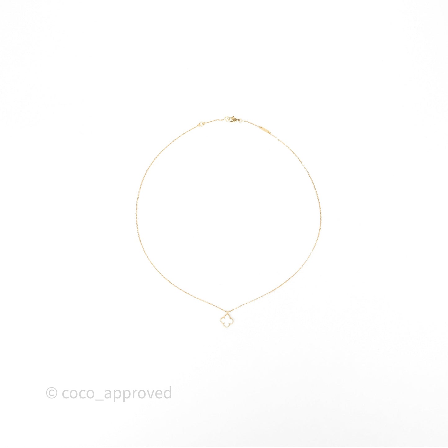 Van Cleef & Arpels Sweet Alhambra Pendant Necklace White Mother-of-pearl Yellow Gold