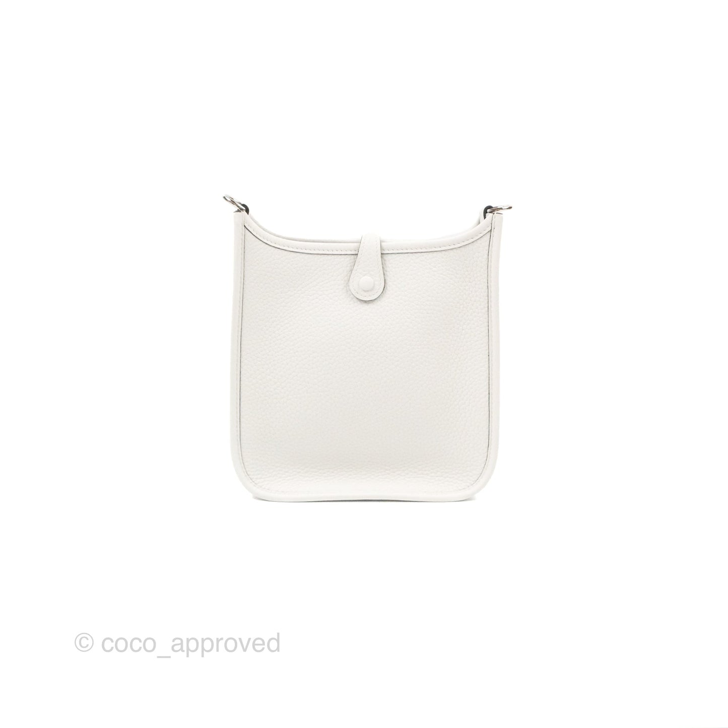 Hermès Mini Evelyne 16 New White Clemence Palladium Hardware
