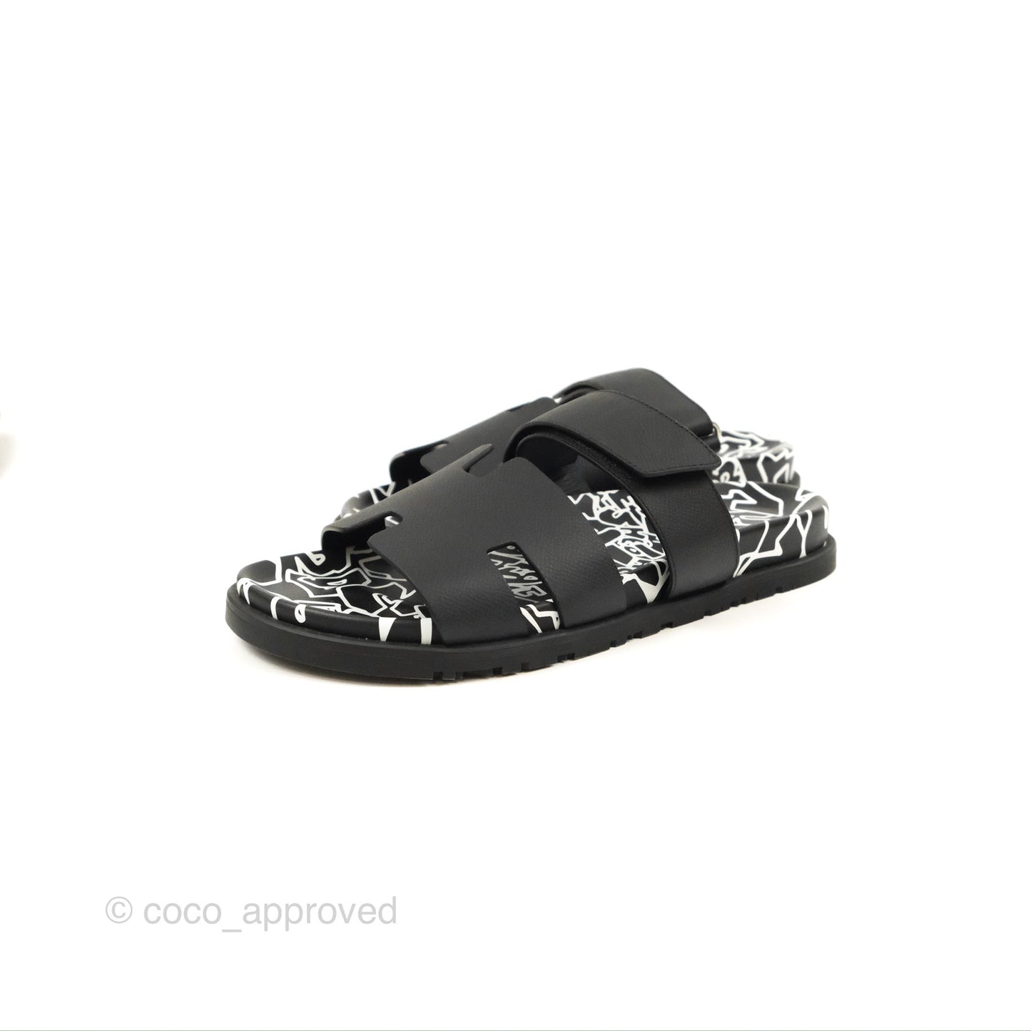 Hermès Chypre Sandal 'Graff Hermes' Black Epsom