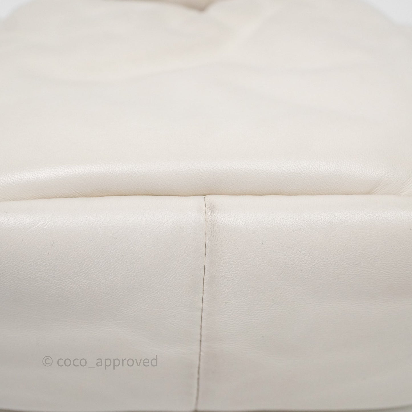 Prada Soft Tote Bag Ivory Silver Hardware