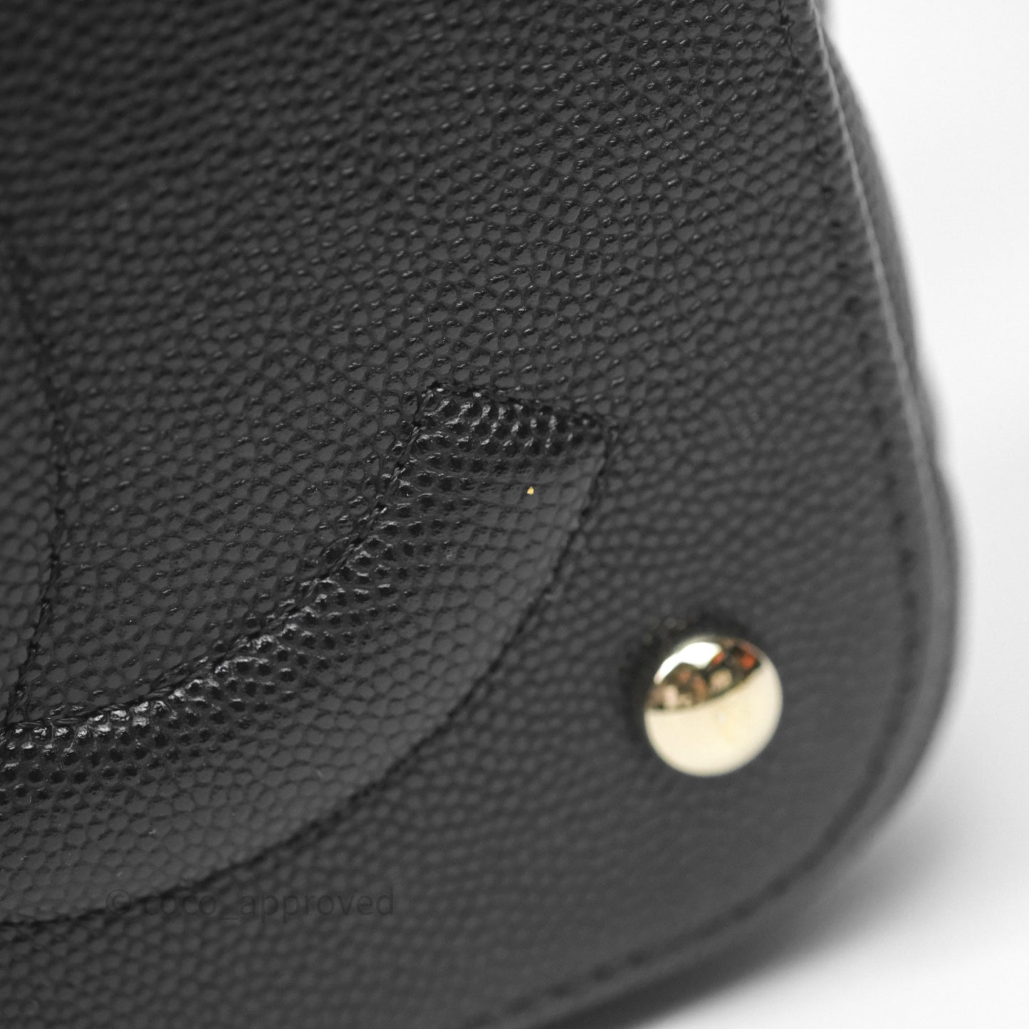 Chanel Quilted Top Handle Vanity Case Black Caviar Gold Hardware