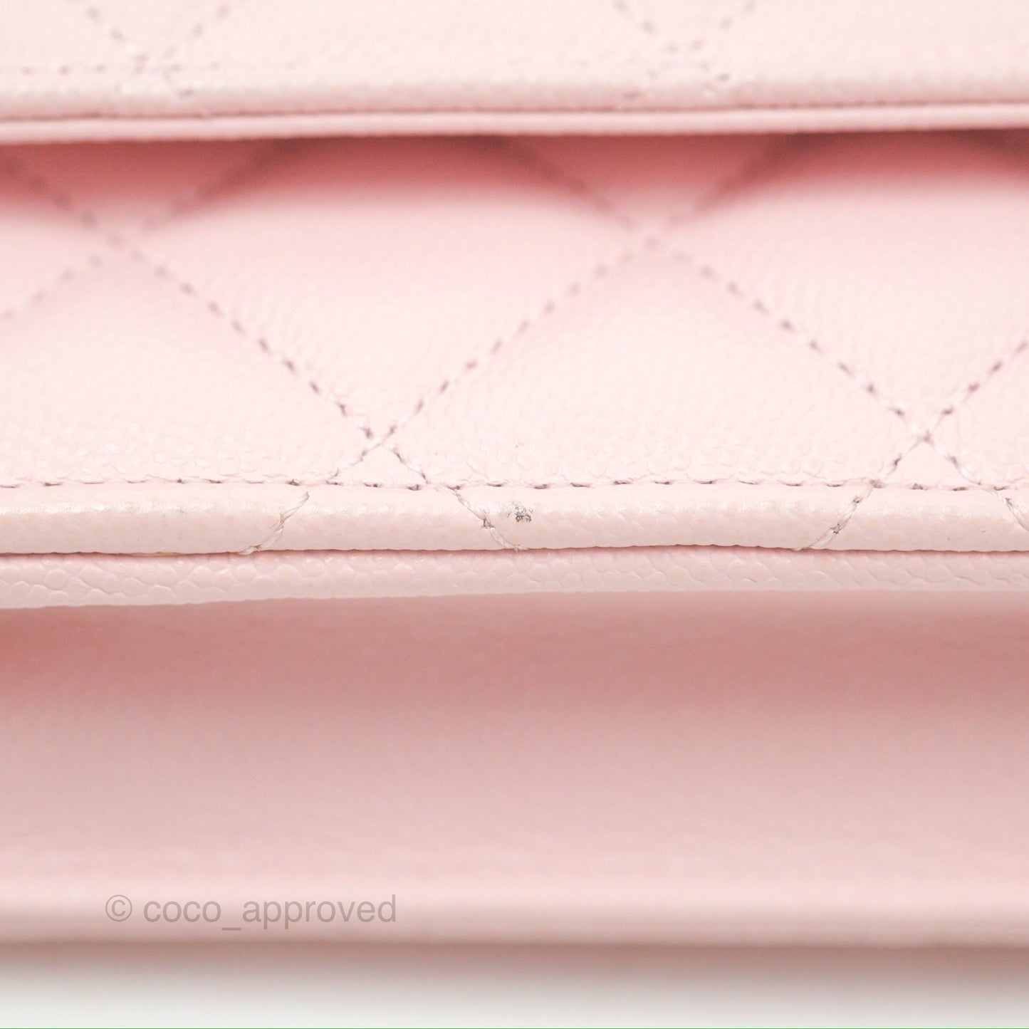 Chanel Quilted Classic Wallet On Chain WOC Pink Caviar Gold Hardware