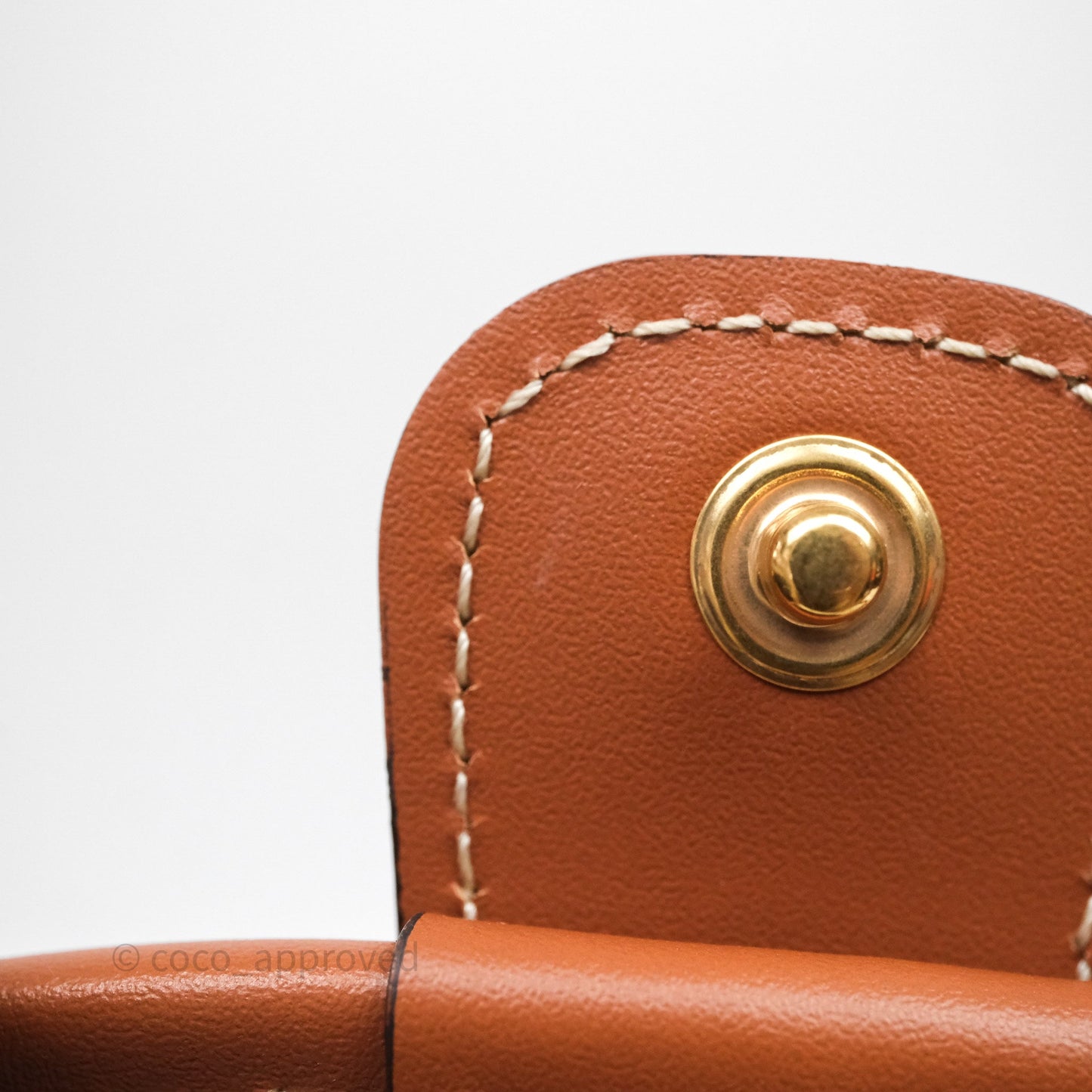Celine Mini Besace Triomphe Canvas Calfskin Tan