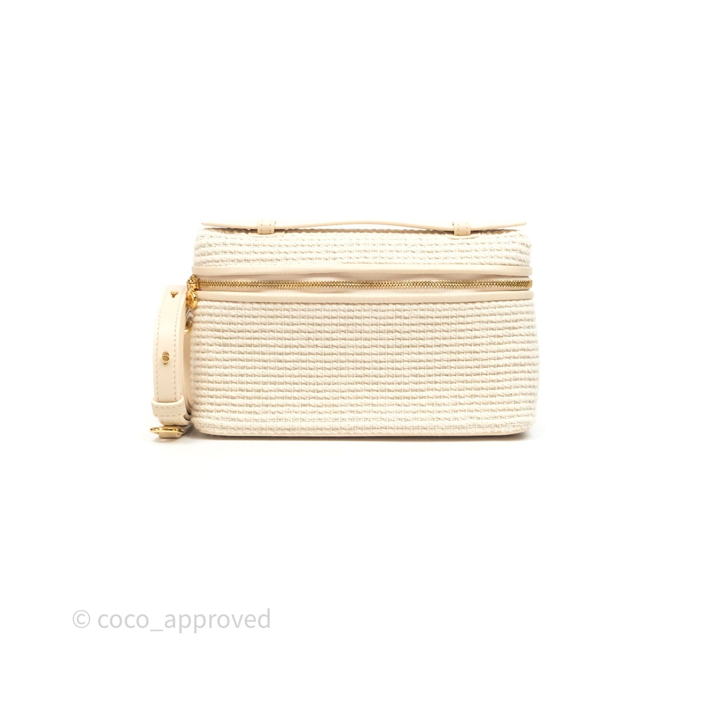 Loro Piana Extra Pocket L19 Beige Cotton-Linen Gold Hardware