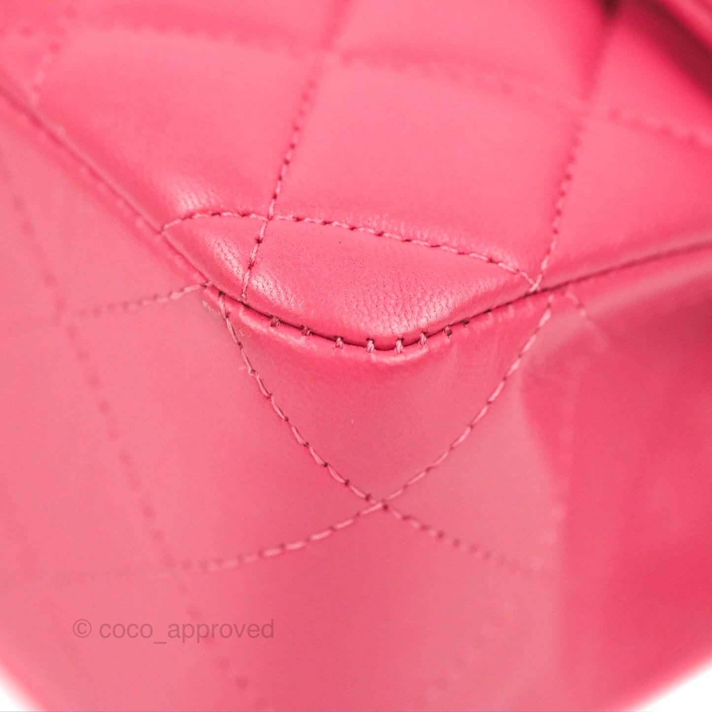 Chanel Classic M/L Medium Flap Quilted Pink Lambskin Silver Hardware