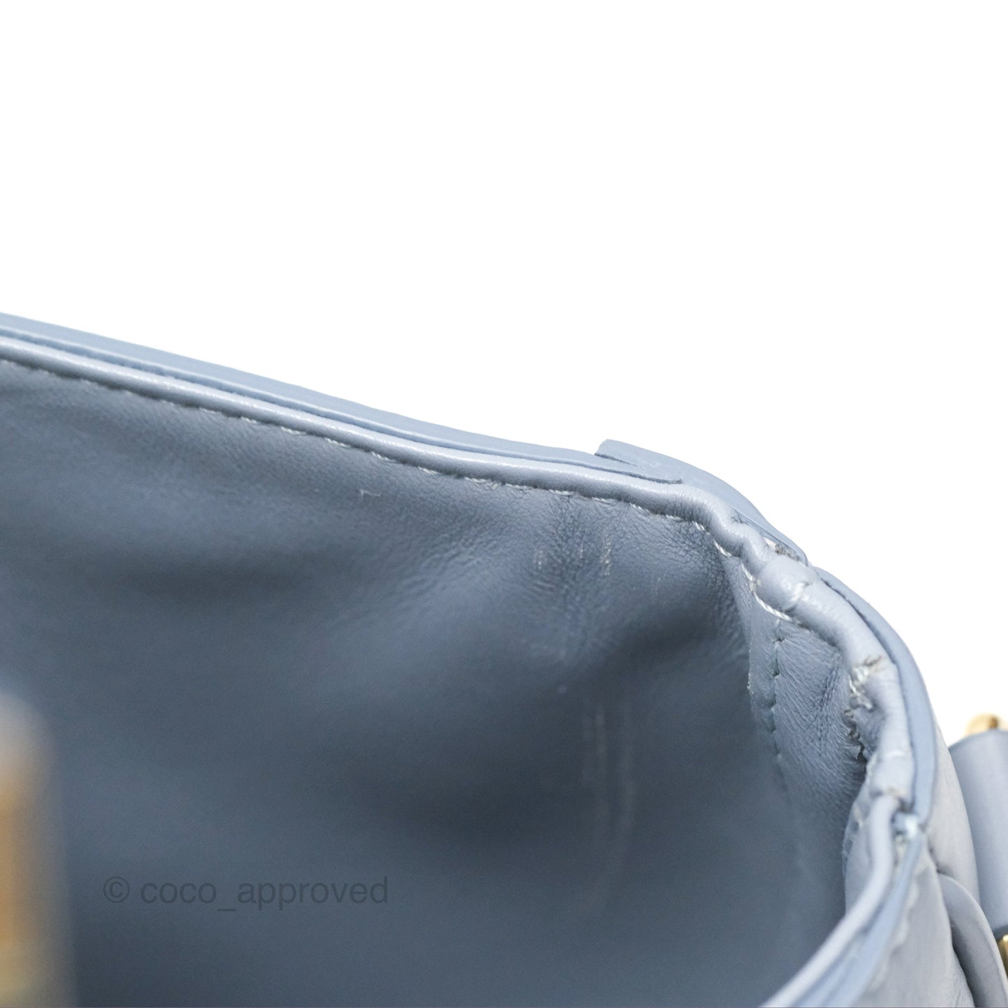 Celine Small Besace 16 Arctic Blue Natural Calfskin