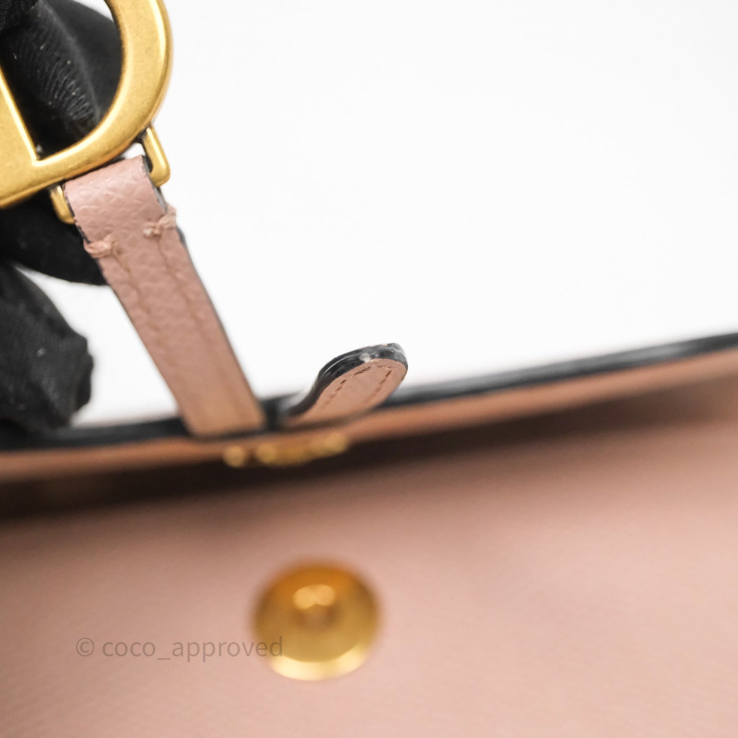 Christian Dior Saddle Belt Pouch Dusty Pink Matte Calfskin Gold Hardware