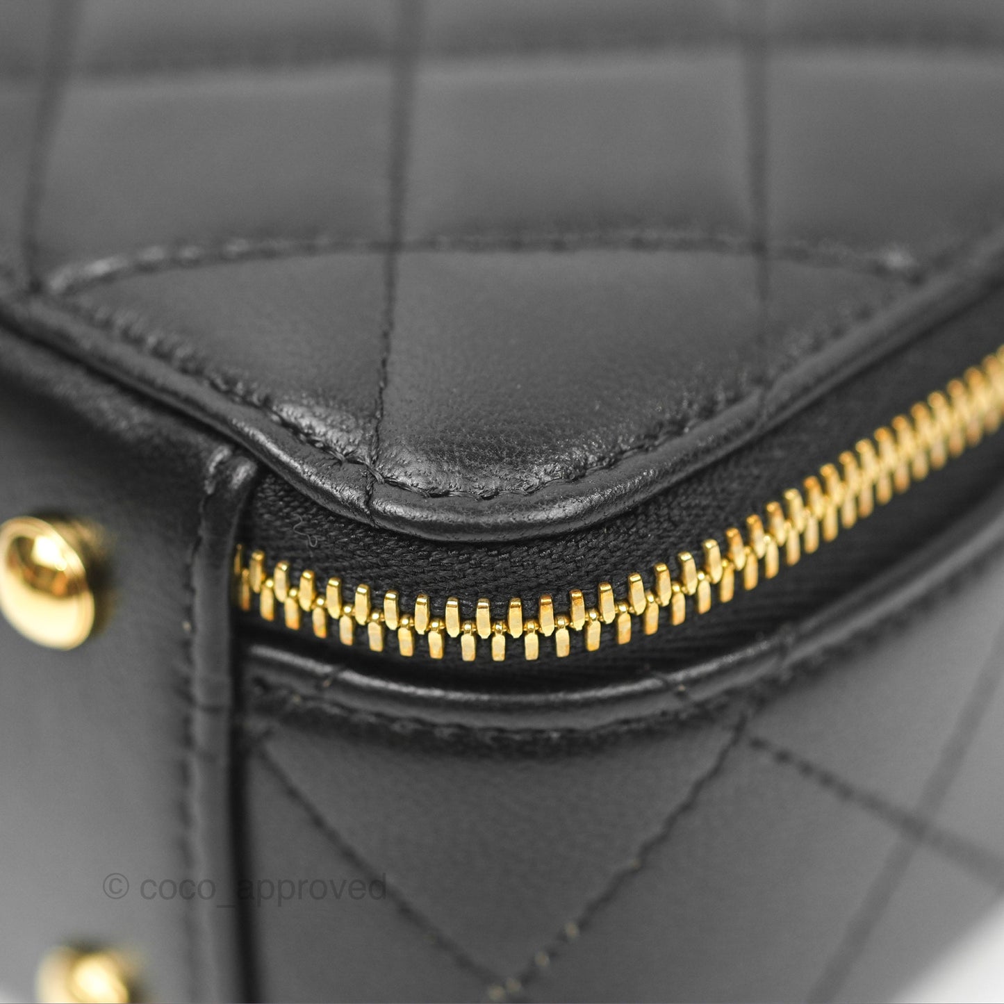 Chanel Small Clutch With Chain Black Lambskin Gold Hardware 23C