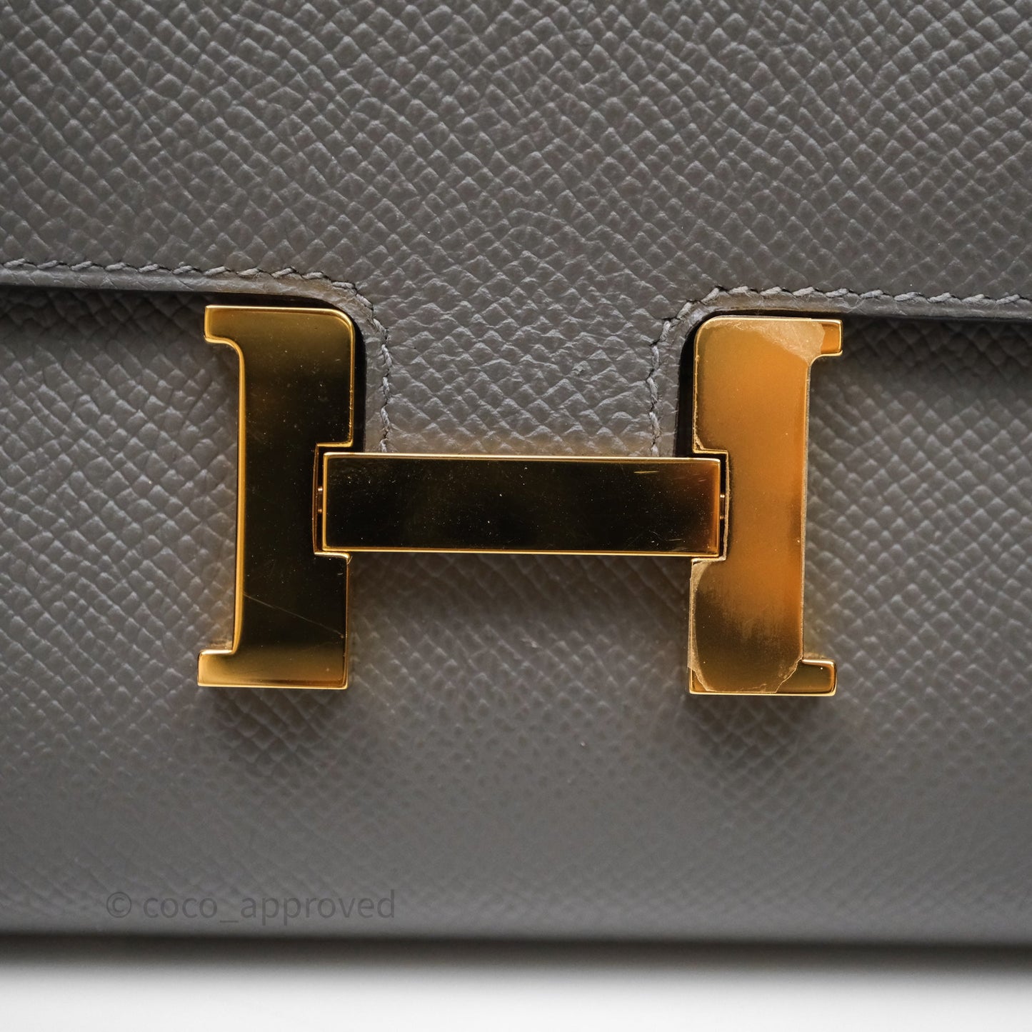 Hermès Constance Long To Go Wallet Gris Meyer 0L Epsom Gold Hardware