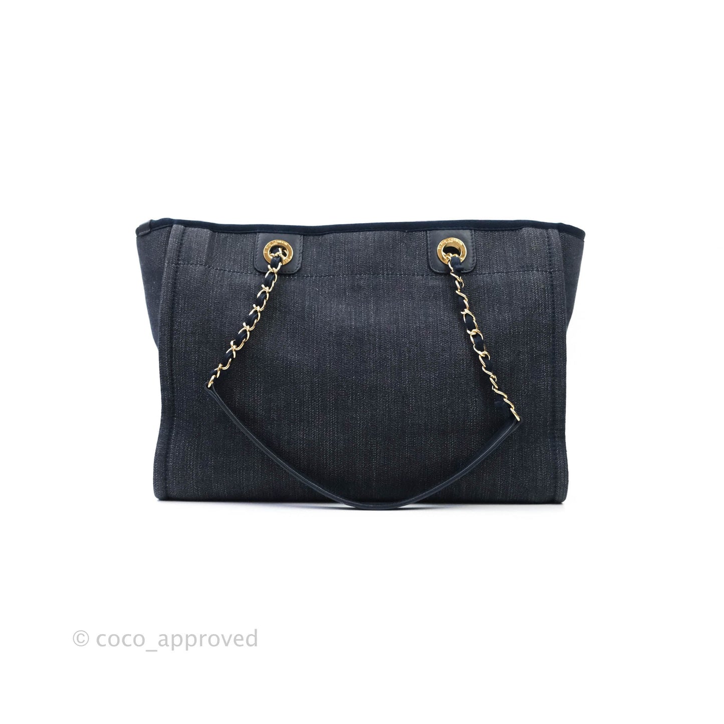 Chanel Denim Deauville Medium Tote Navy