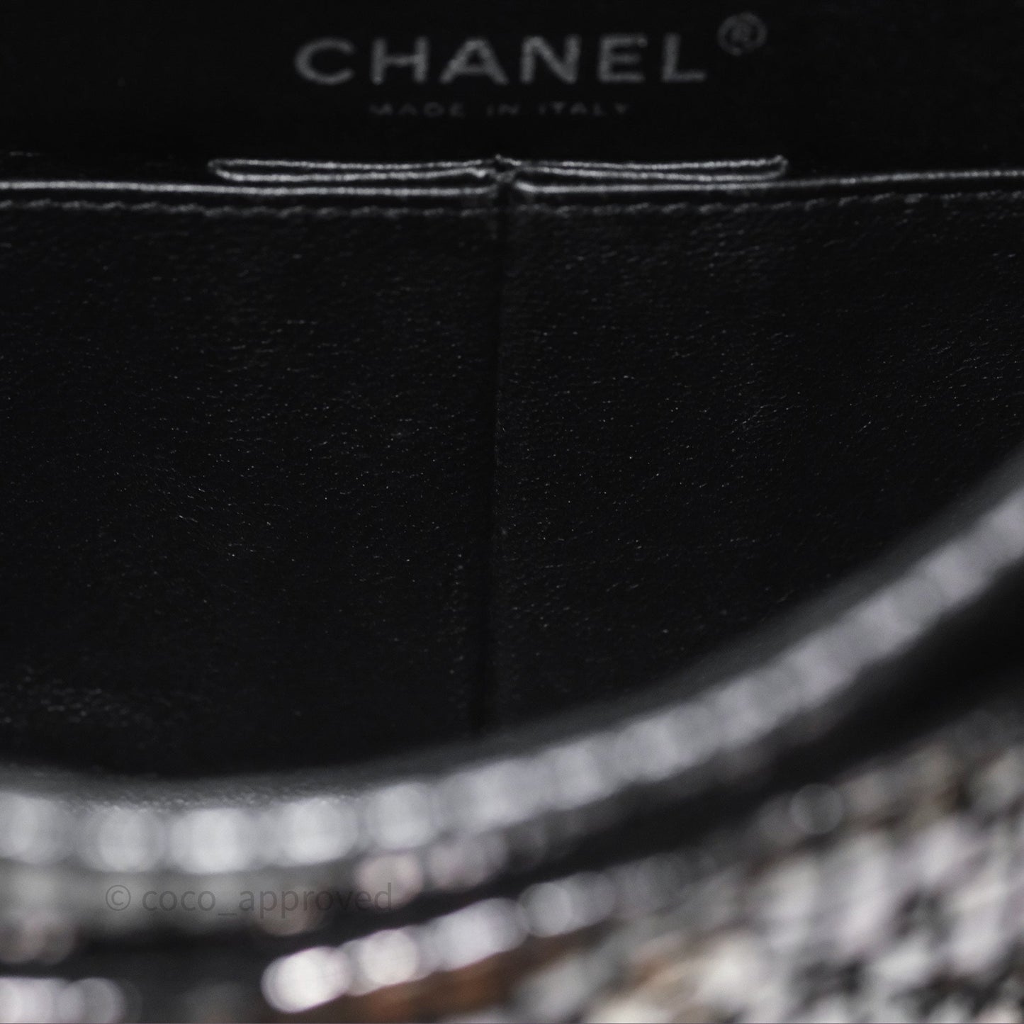Chanel Mirror Reissue 2.55 Quilted Silver Suede Calfskin Gun Metal Hardware