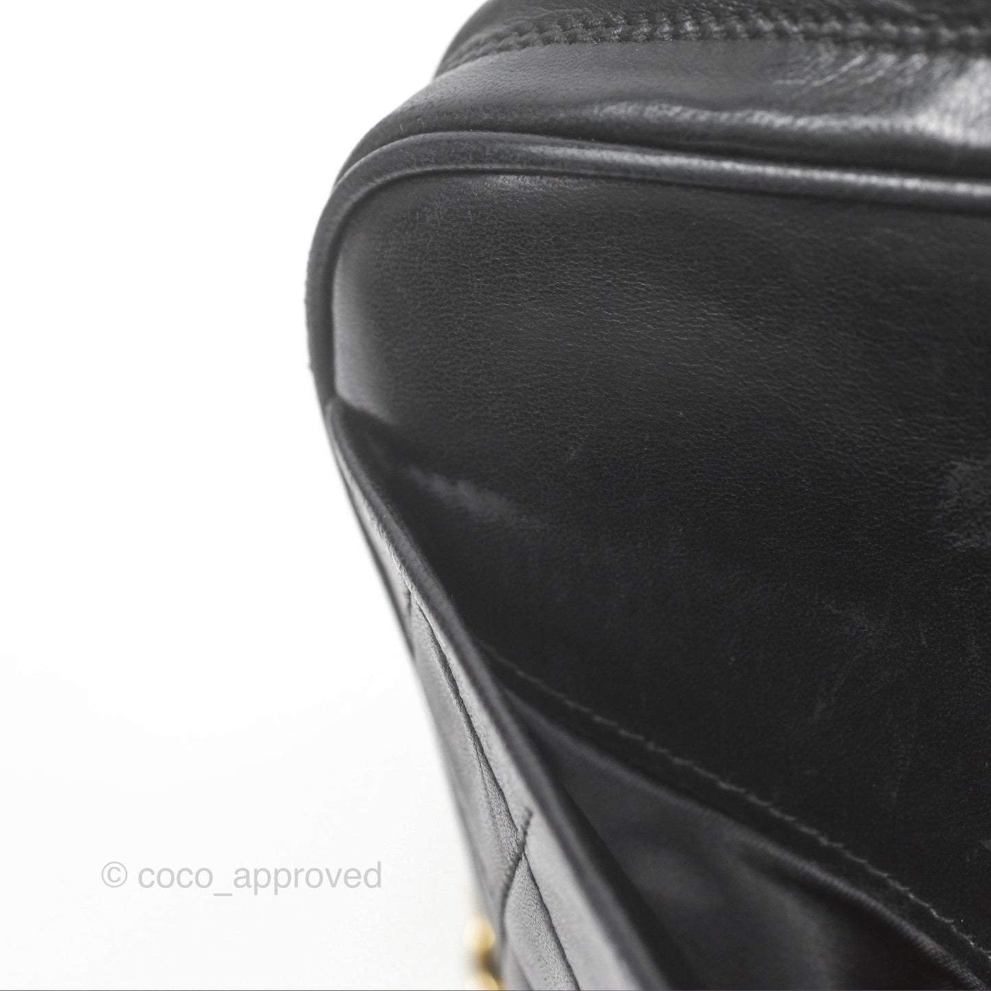 Chanel Vintage Camera Bag Black Lambskin Gold Hardware
