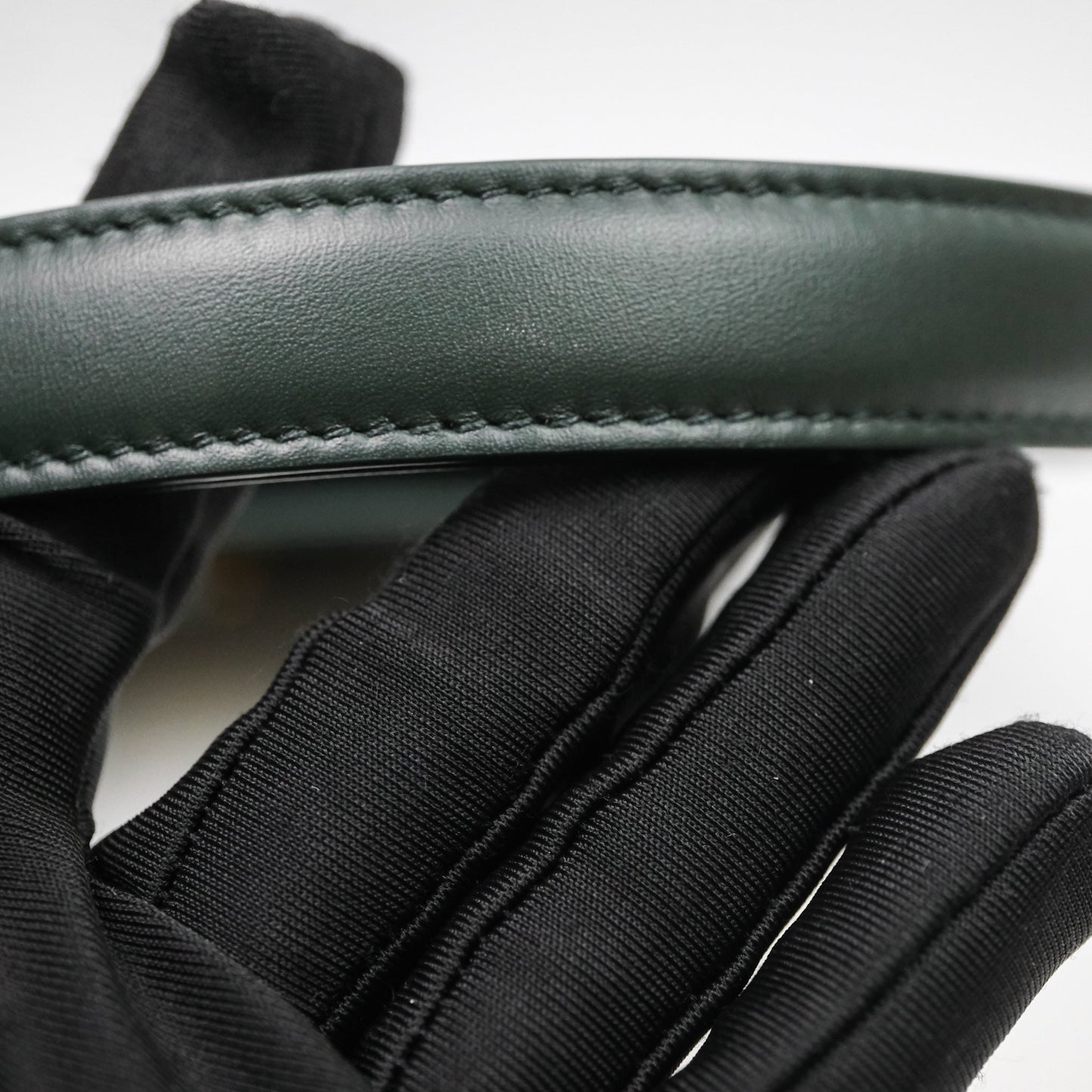 Saint Laurent ‘Le 5 a 7’ Hobo Bag Dark Green Smooth Calfskin