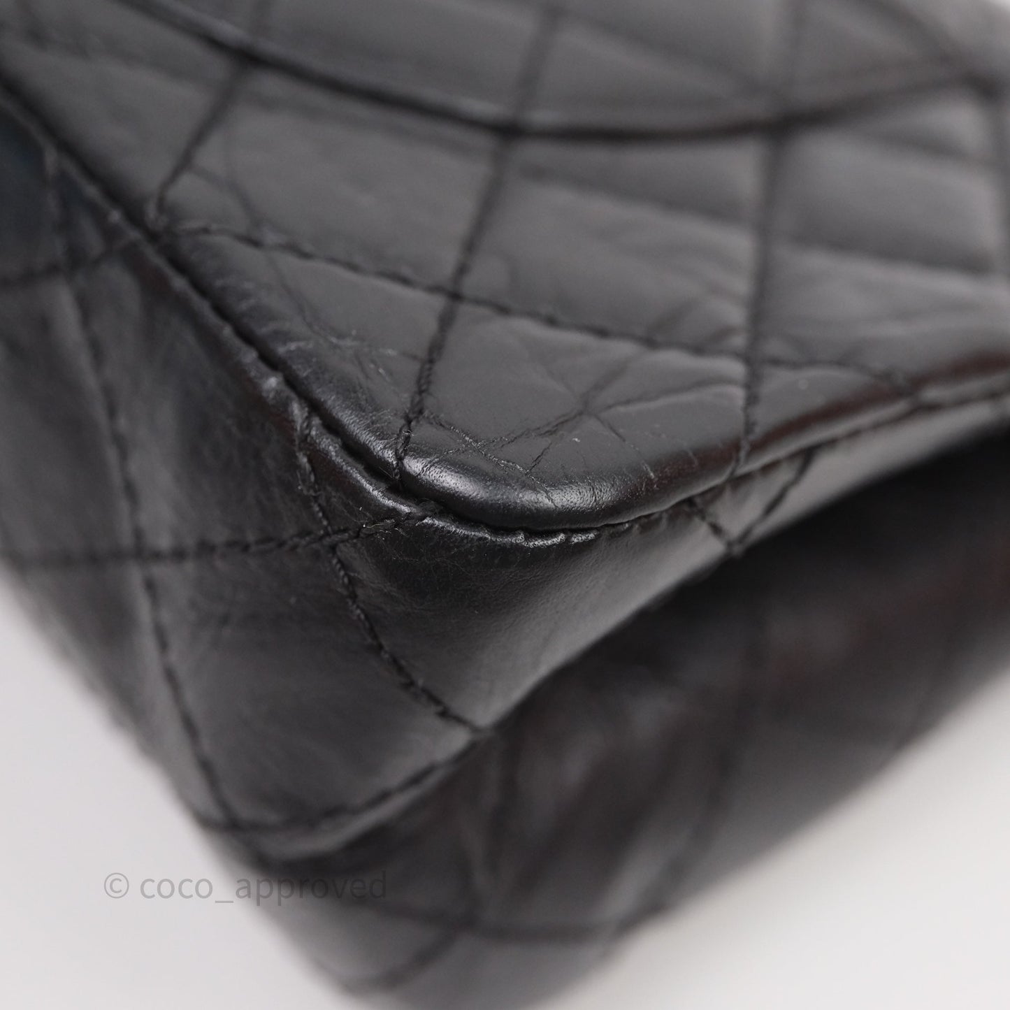 Chanel Reissue 225 Quilted Black Crumple Calfskin Ruthenium Hardware
