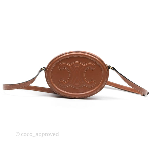 Celine Mini Oval Bag Cuir Triomphe Tan Calfskin
