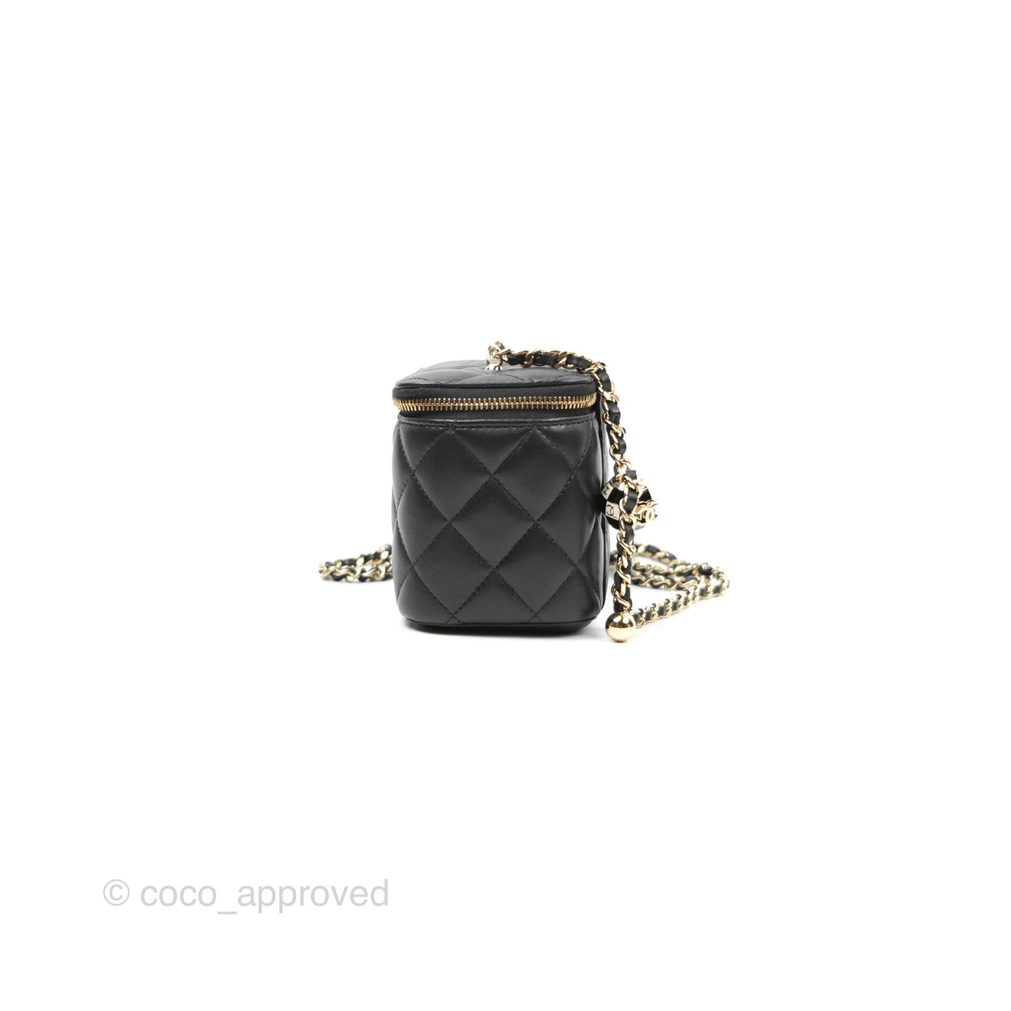 Chanel Ball Crush Vanity with Chain Black Lambskin Gold Hardware