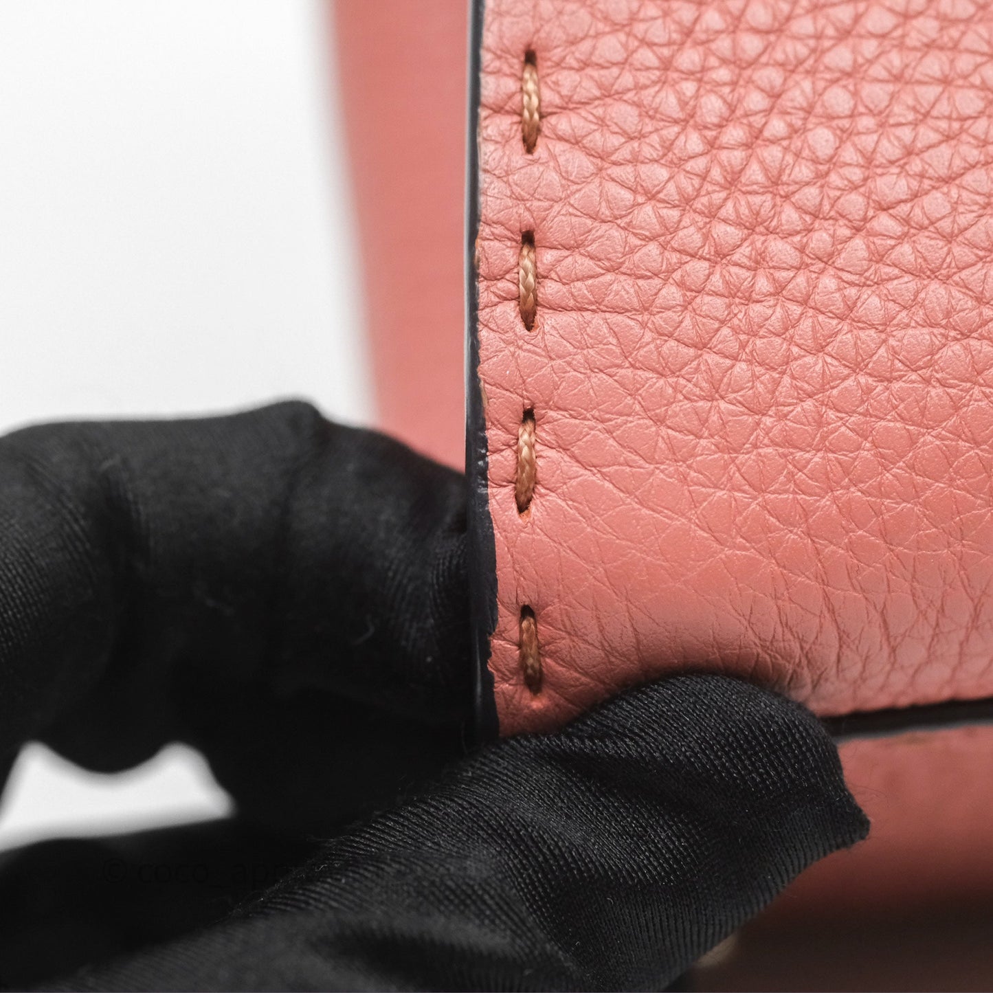 Fendi Mini Peekaboo Bag Pink Grained Leather/Python Silver Hardware with Defender
