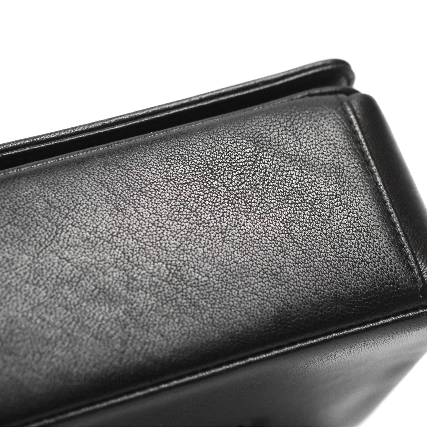 Chanel Chevron Mademoiselle Flap Bag Black Sheepskin Gold Hardware