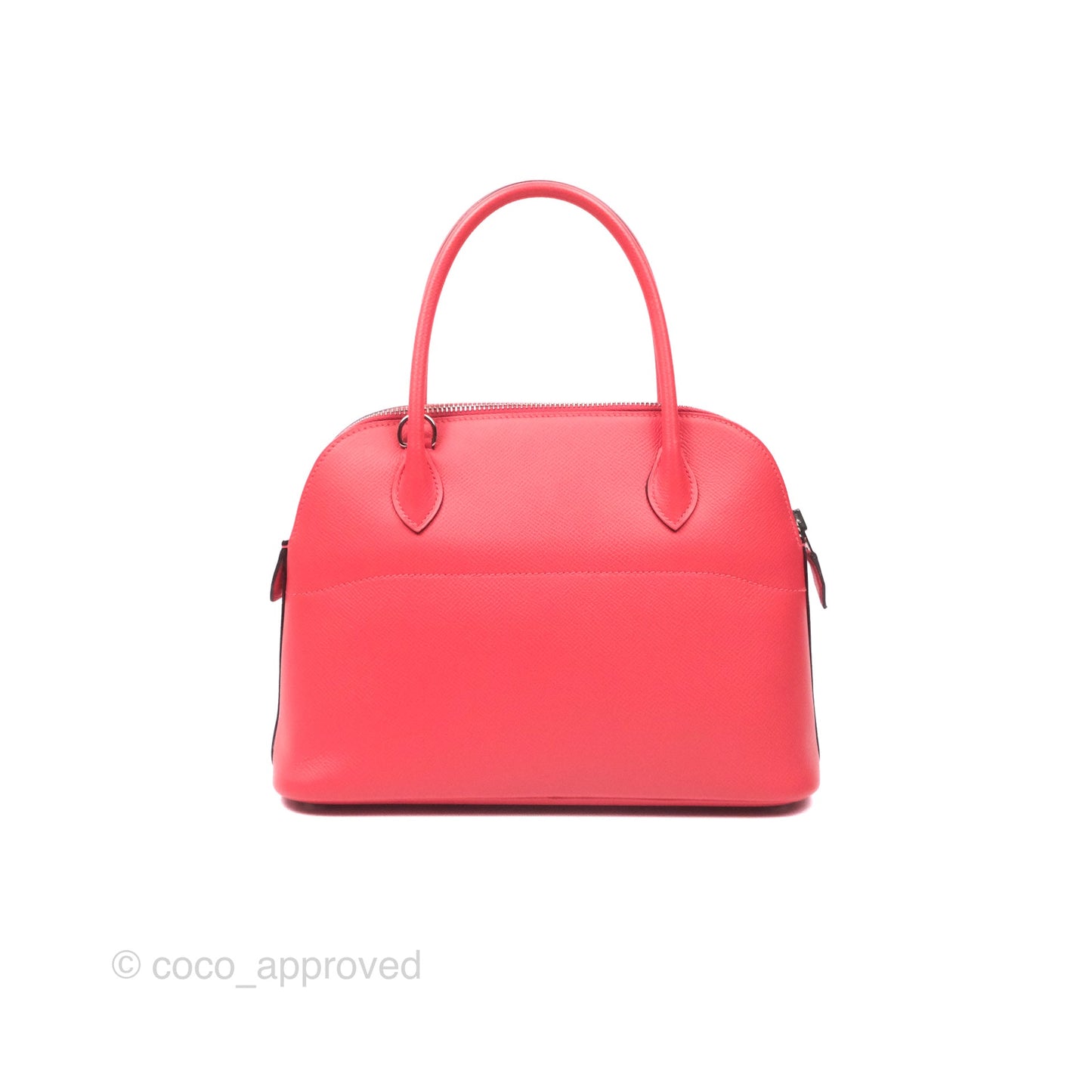 Hermès Bolide 27 Rose Jaipur T5 Epsom Palladium Hardware