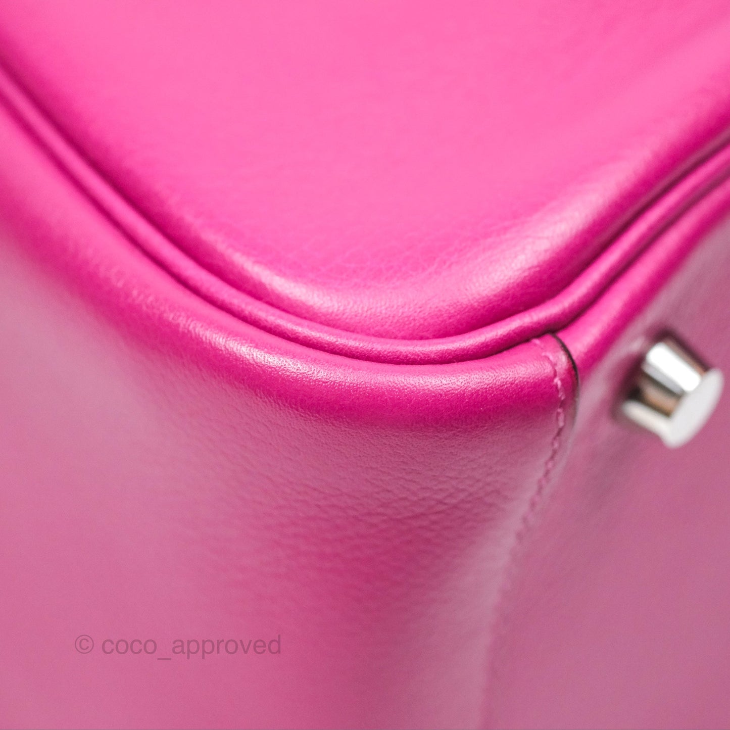 Hermès Lindy 26 Rose Pourpre Evercolor Palladium Hardware