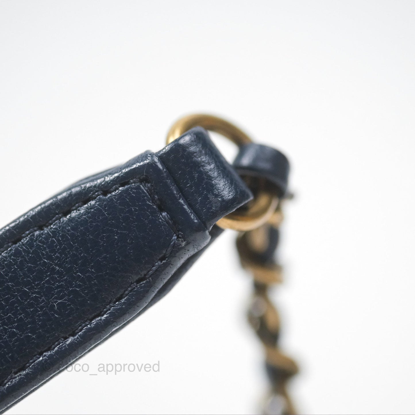 Chanel Beauty Lock Flap Bag Navy Sheepskin Aged Gold Hardware