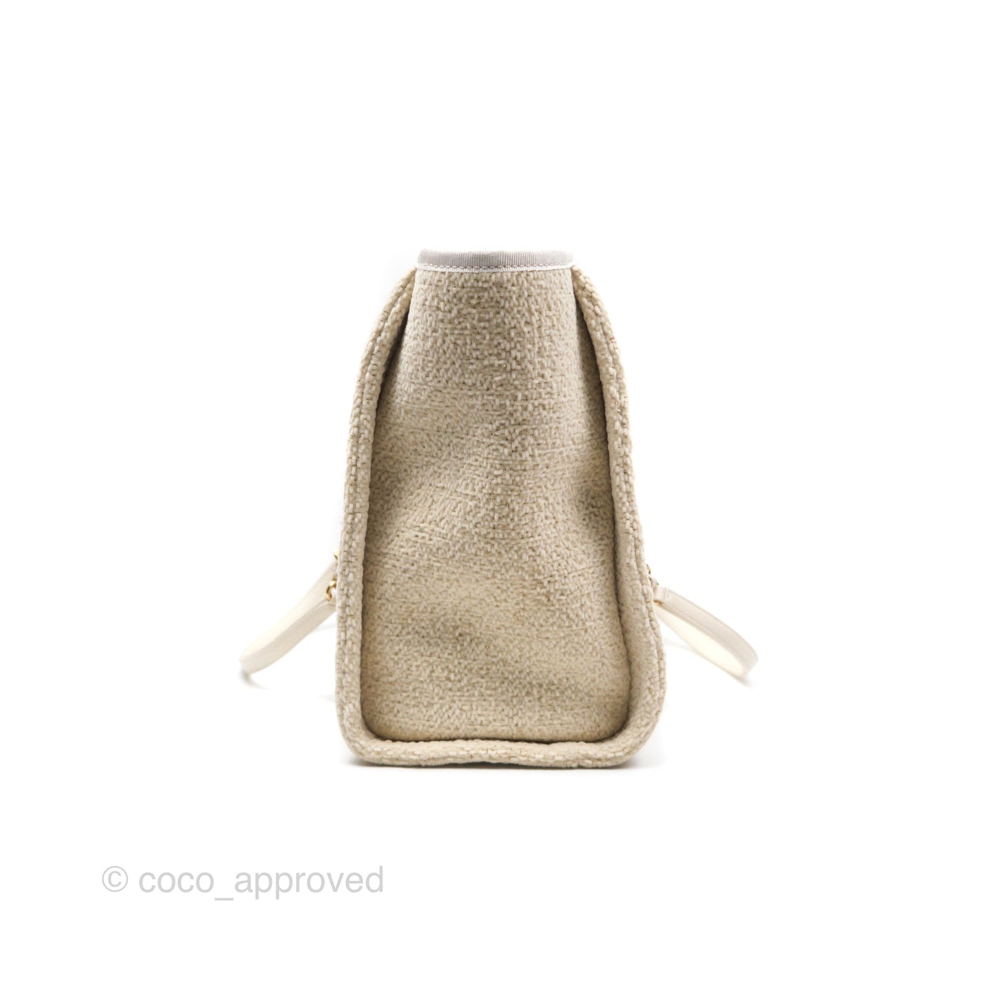 Chanel Medium Deauville Tote Ivory Lurex Boucle 19A
