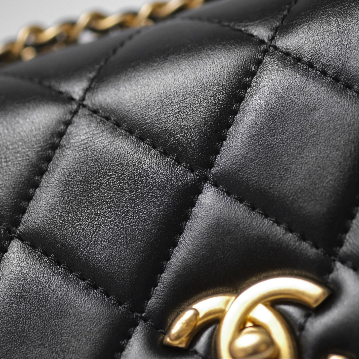 Chanel Quilted Mini Perfect Fit Adjustable Black Calfskin Gold Hardware