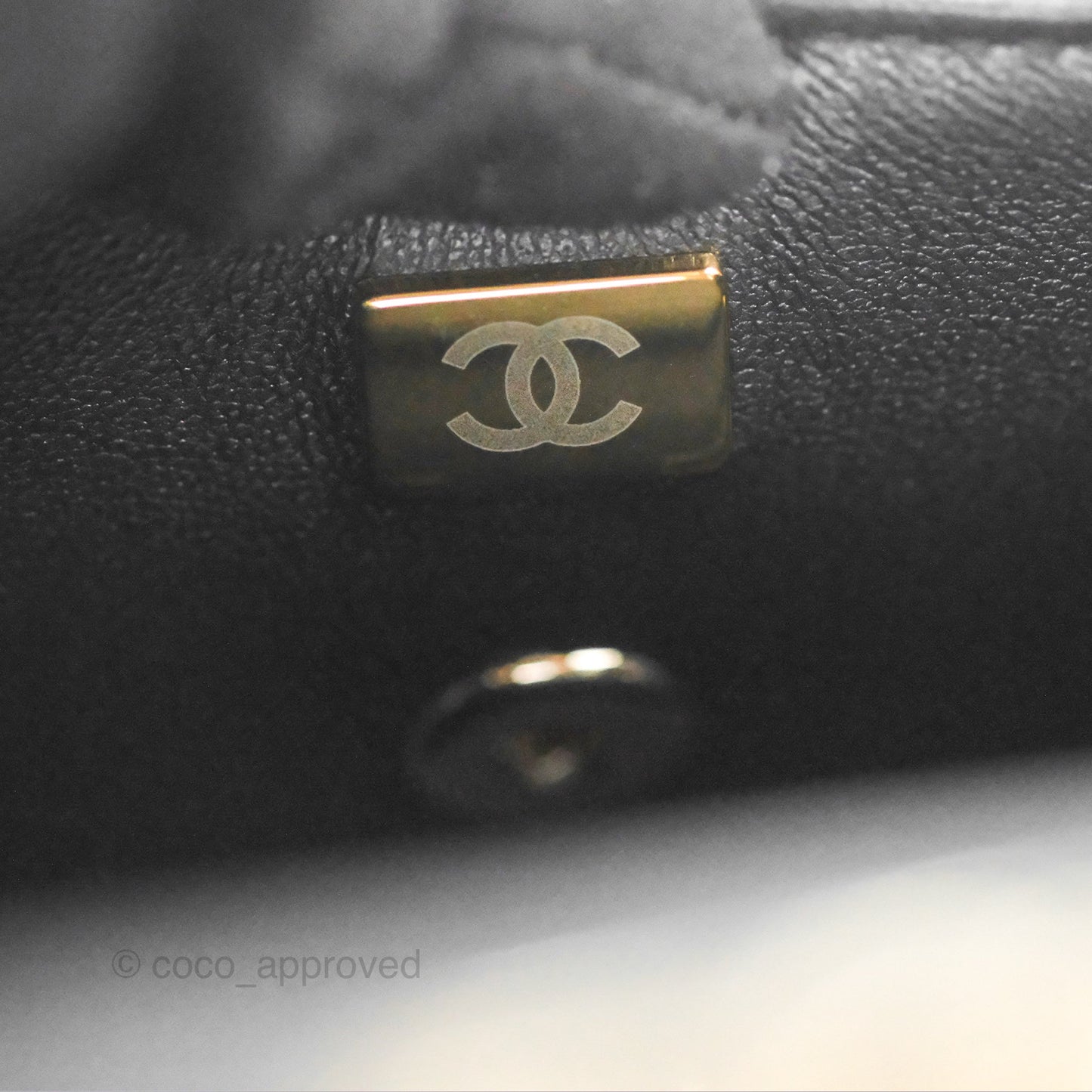 Chanel Small Top Handle Box Bag Black Tweed Sequins Gold Hardware 23K