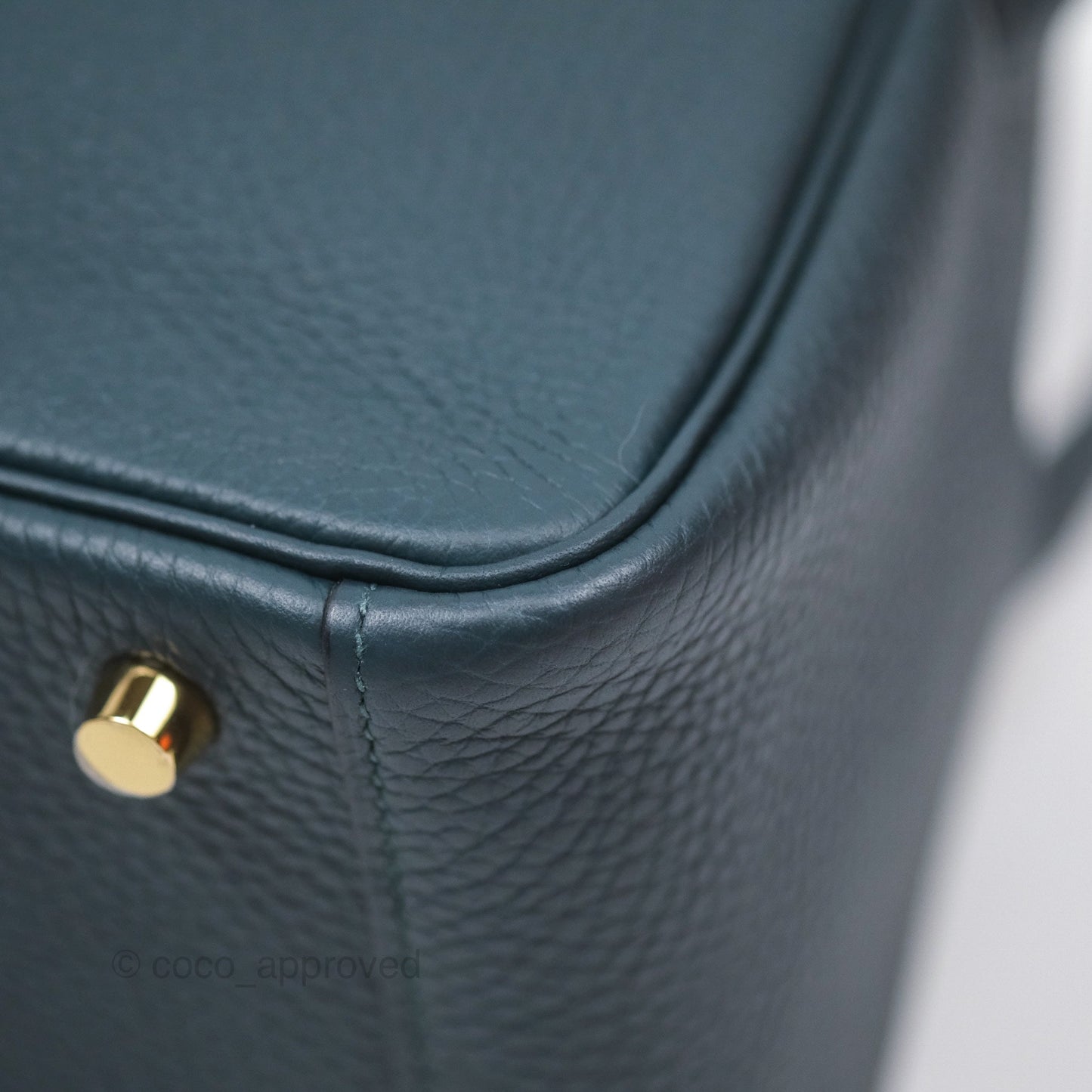 Hermès Lindy 26 Vert Cypress 6O Clemence Gold Hardware