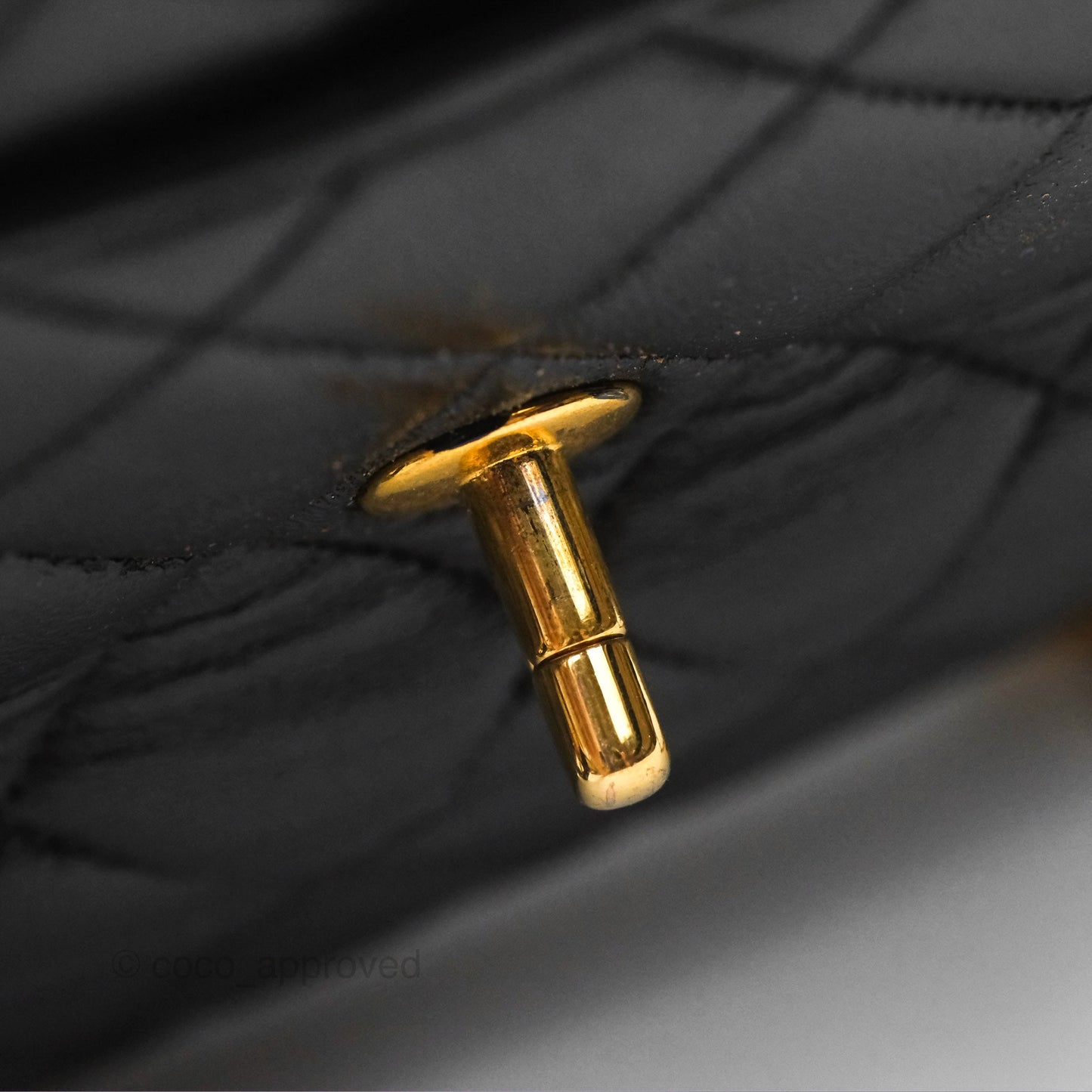 Chanel Vintage Diana Fringe Camera Bag Black Lambskin 24K Gold Hardware