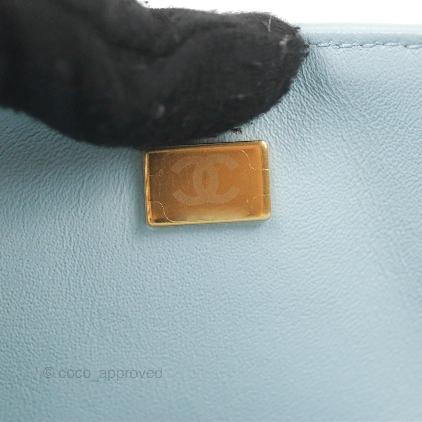 Chanel Reissue 226 Quilted Light Blue Aged Calfskin Gold Hardware