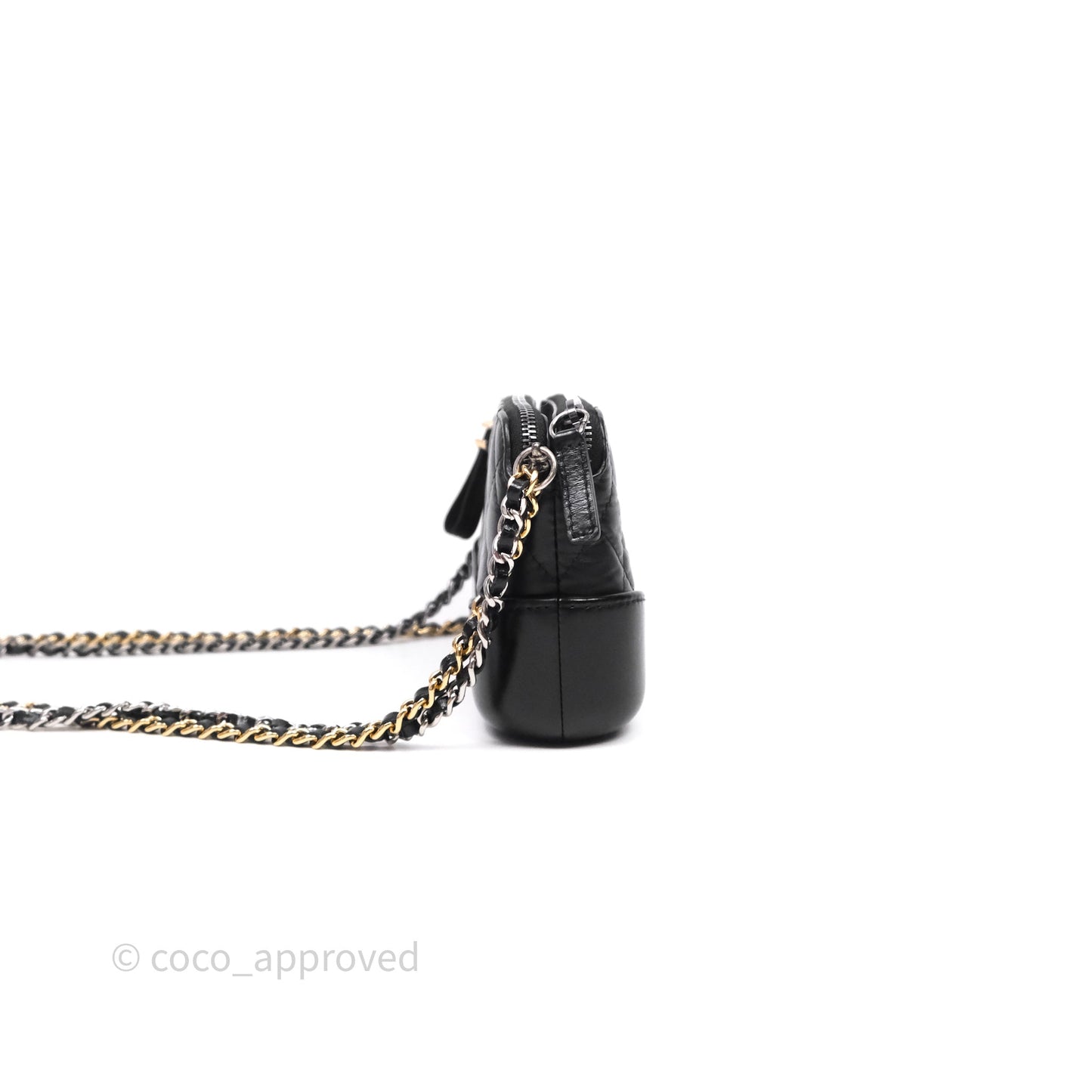 Chanel Gabrielle Clutch With Chain Aged Calfskin Black Mixed Hardware