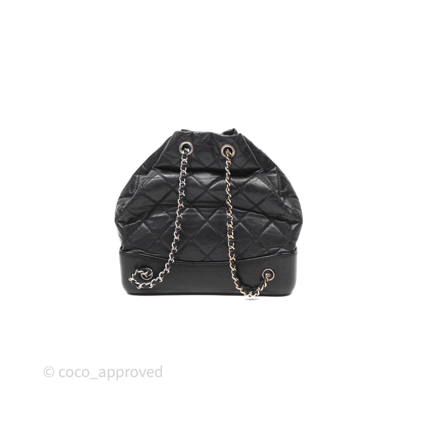 Chanel Small Gabrielle Backpack Black Aged Calfskin