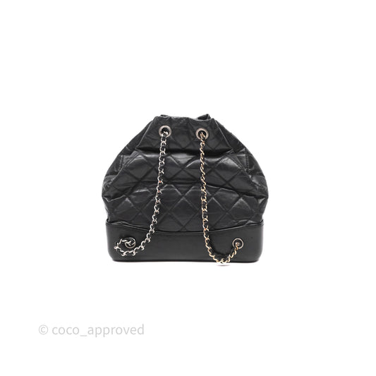 Chanel Small Gabrielle Backpack Black Aged Calfskin