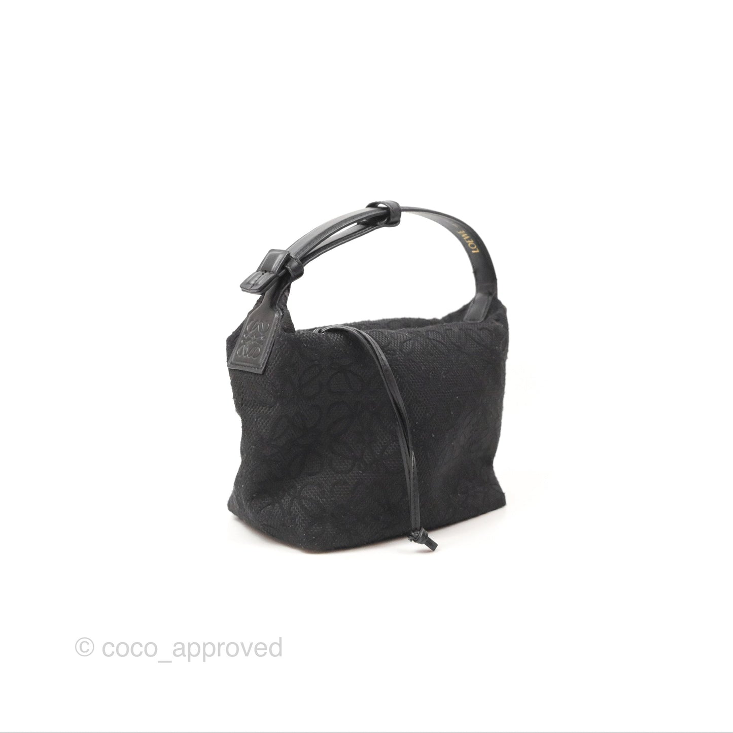 Loewe Small Cubi bag in Anagram Jacquard & Calfskin Black