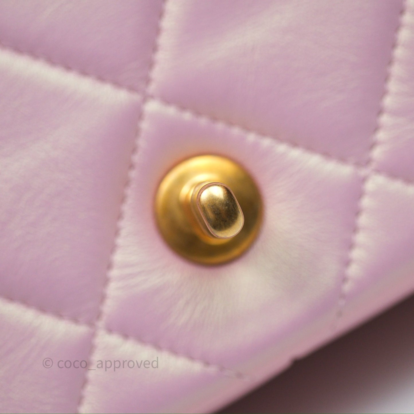 Chanel Mini Flap Bag With Pearl Adjustable Chain Iridescent Pink Lambskin Aged Gold Hardware
