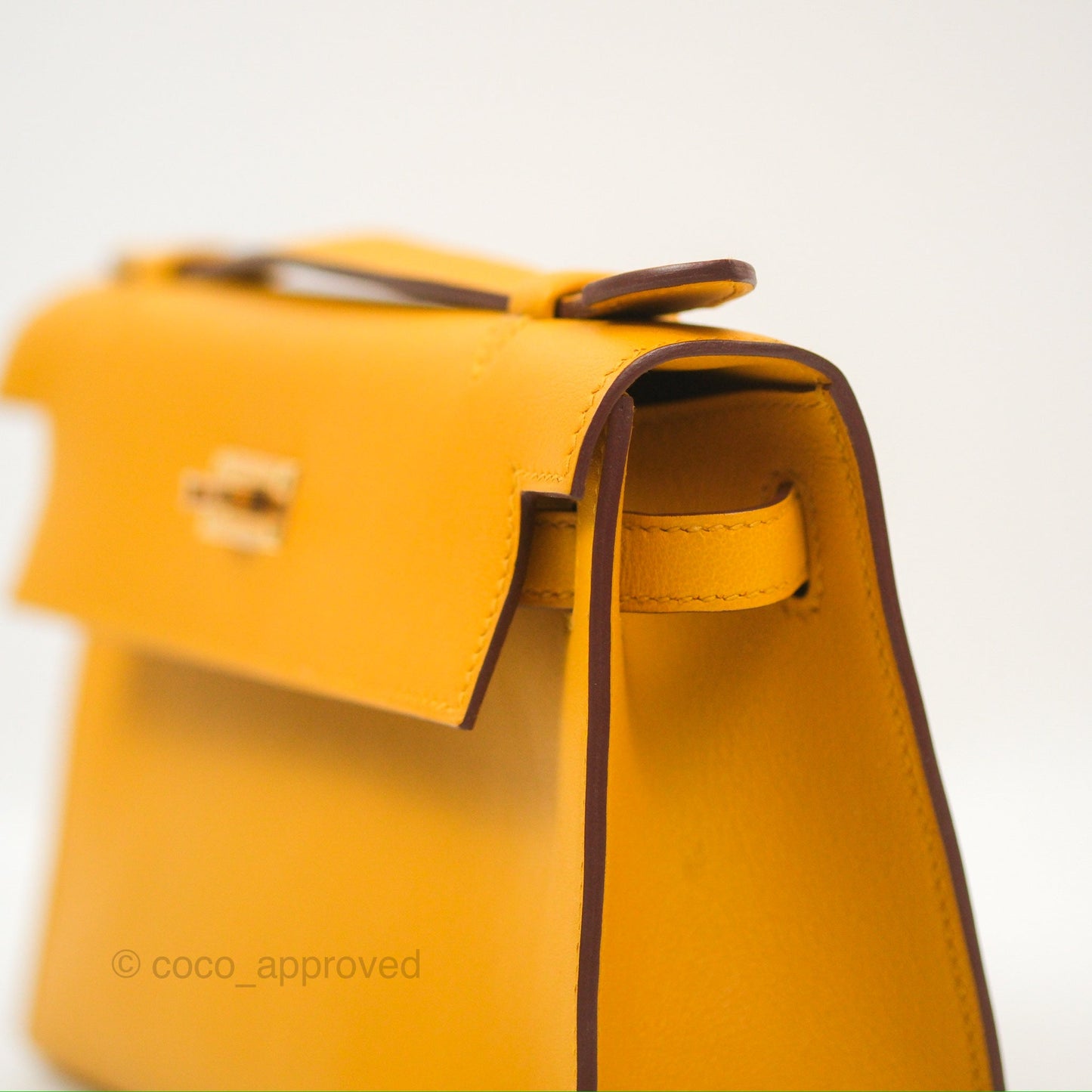 Hermès Kelly Mini Pochette Jaune Ambre Swift Gold Hardware