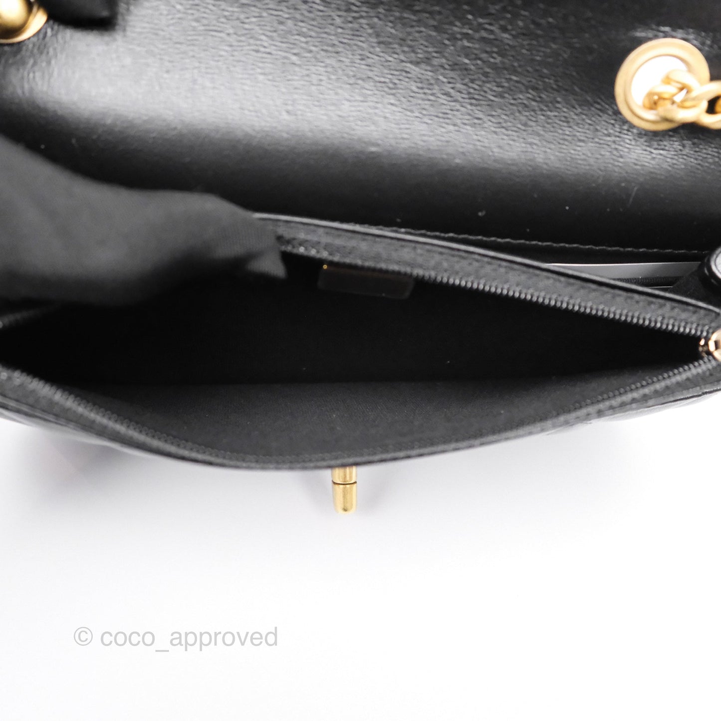 Chanel All Slide Wallet on Chain WOC Adjustable Chain Quilted Black Lambskin 22K